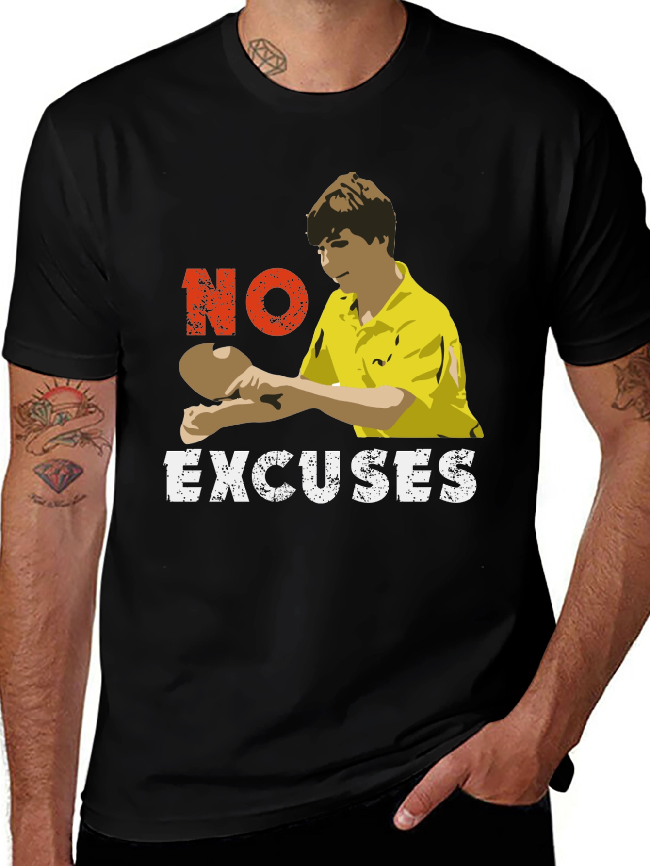 Variant 11 of No Excuses Table Tennis Graphic Tee
