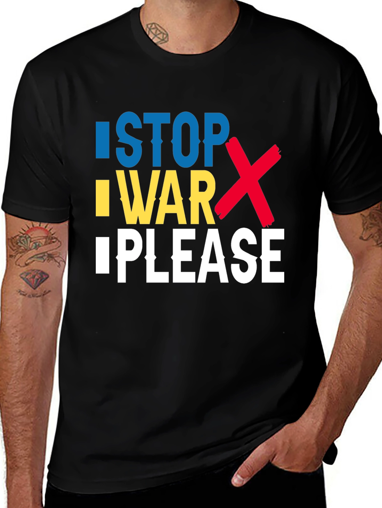 Stop War Please T-Shirt - Ukraine Support