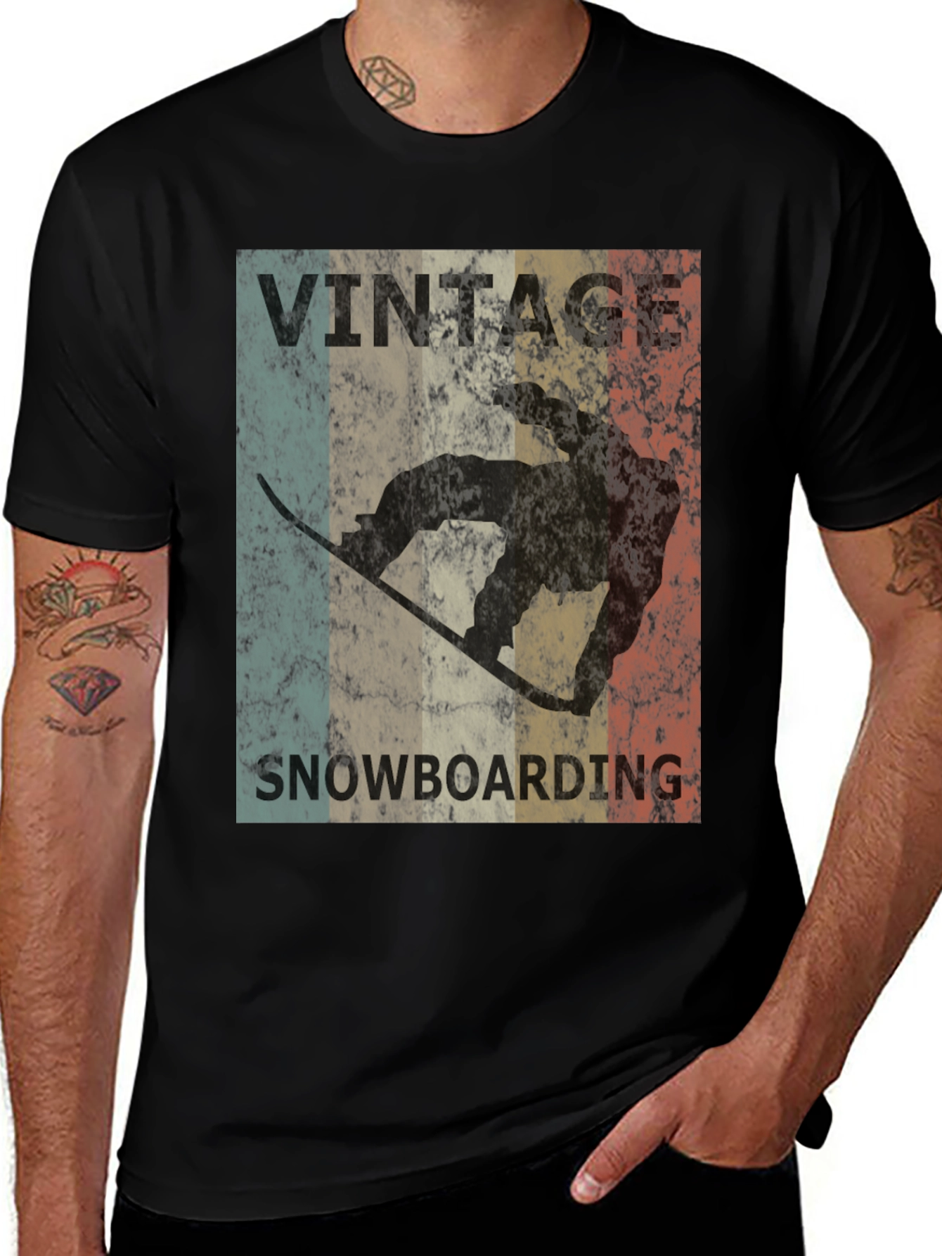 Variant 25 of Vintage Snowboarding T-Shirt