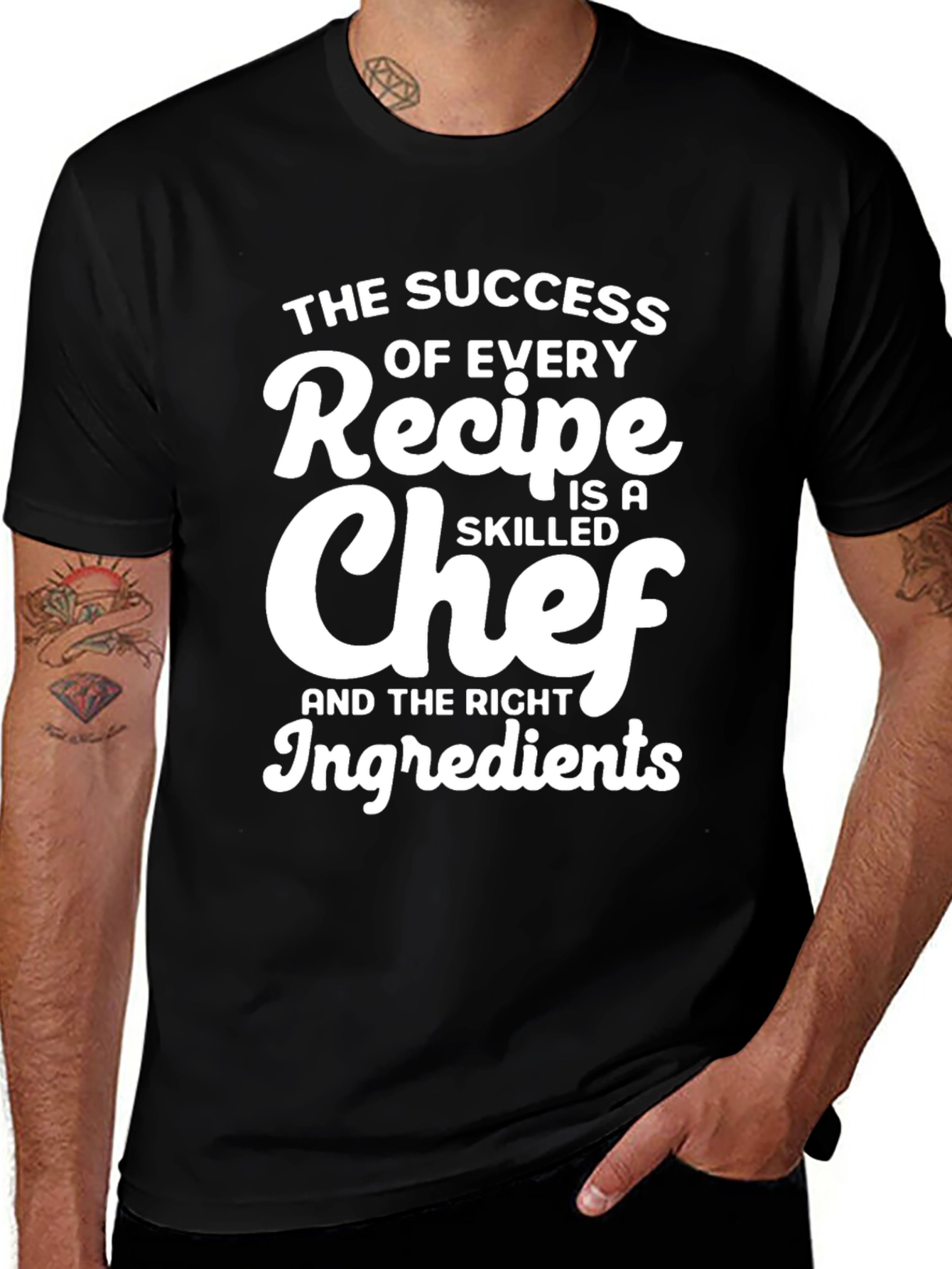 Recipe for Success Chef T-Shirt - Black Cotton