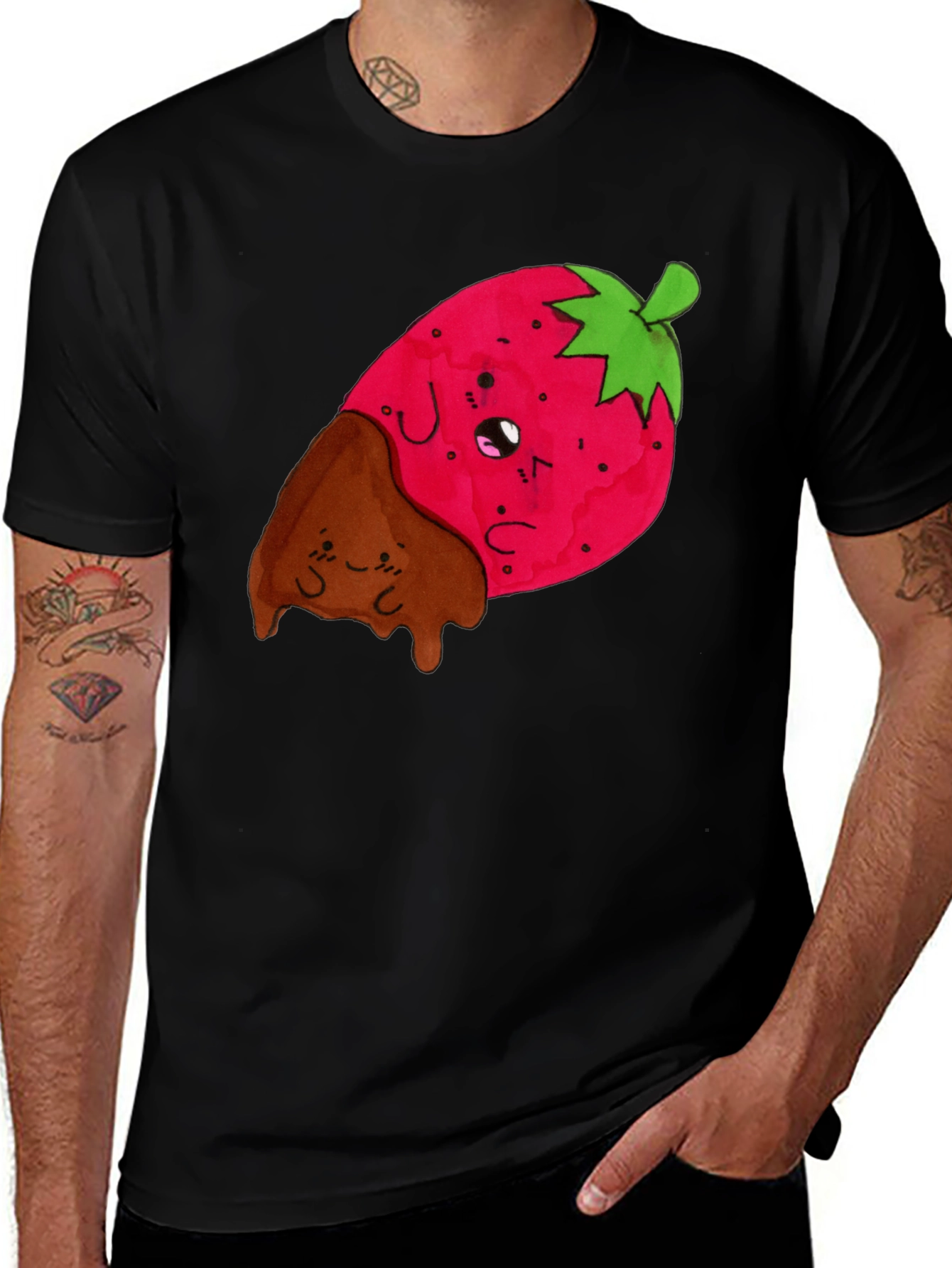 Variant 21 of Strawberry Dipped in Chocolate Graphic Tee