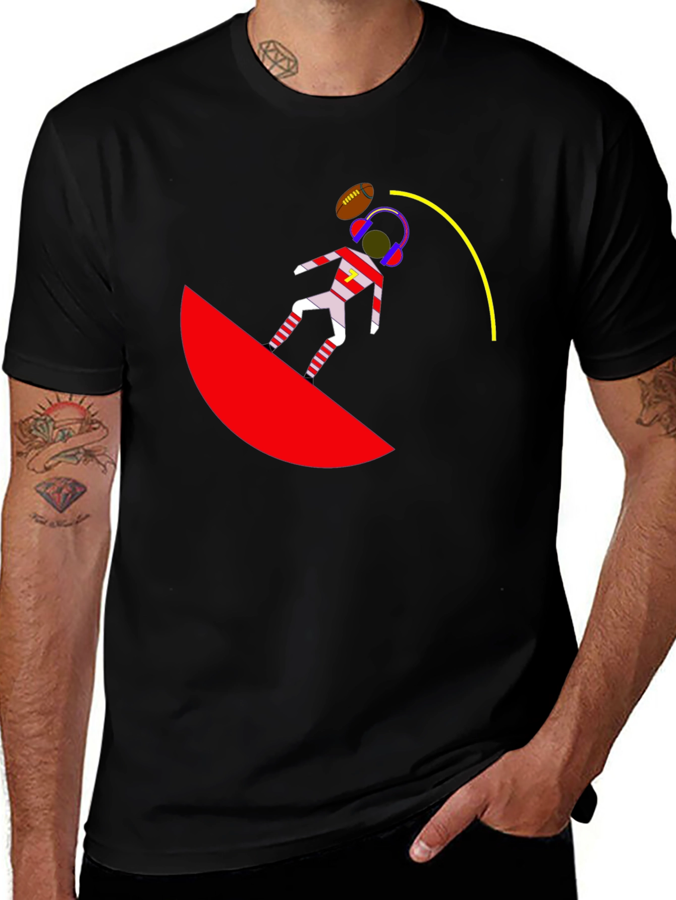Variant 22 of Funky Football Player Graphic Tee