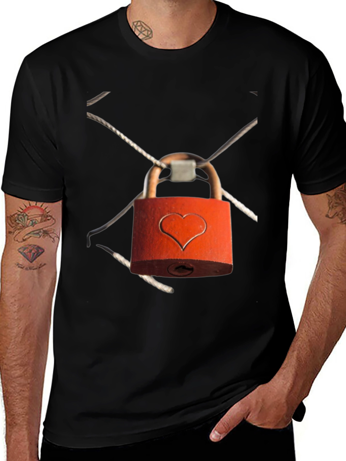 Variant 2 of Heart Lock T-Shirt - Express Your Love!