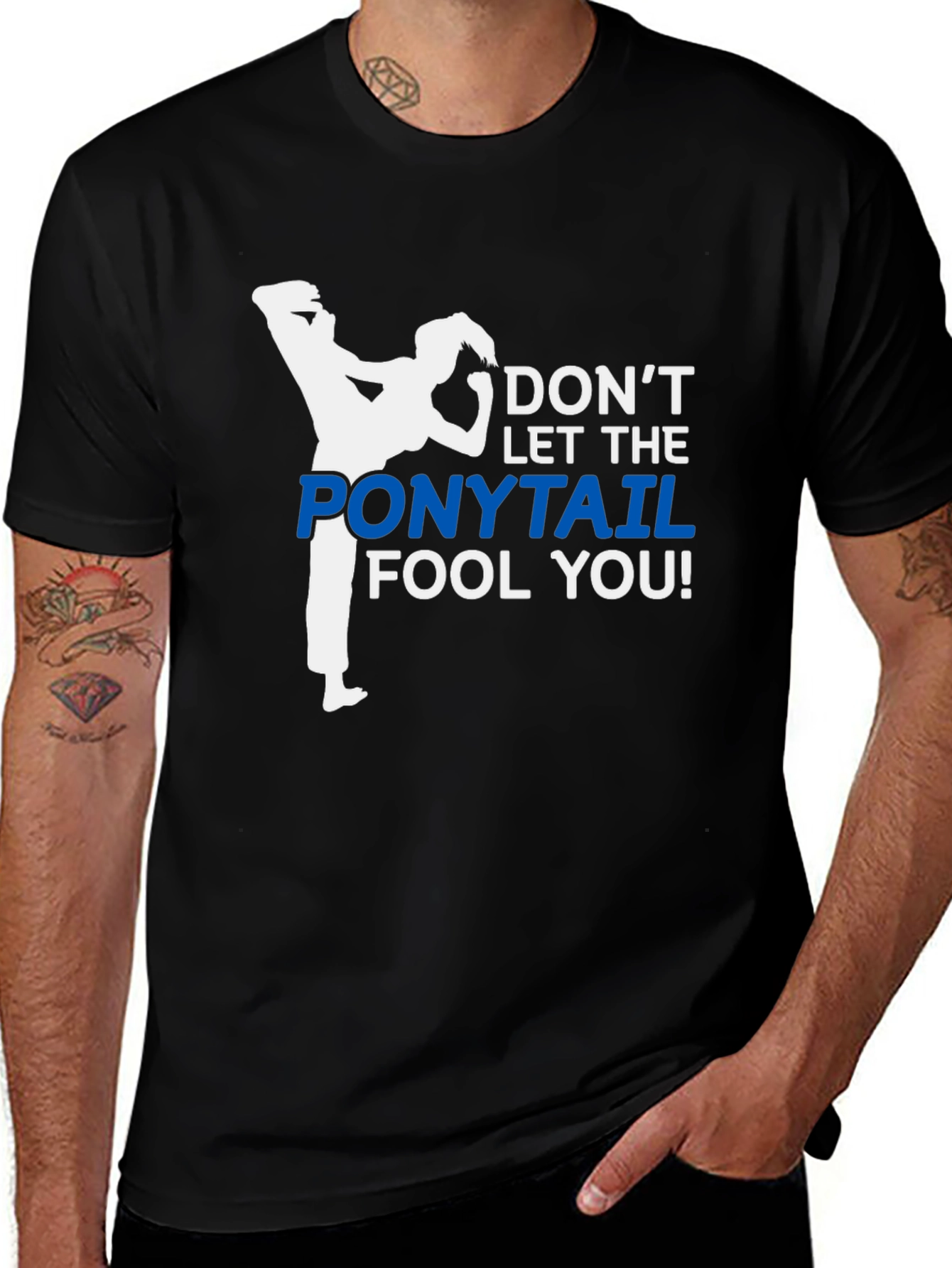 Black Don't Let The Ponytail Fool You T-Shirt main image