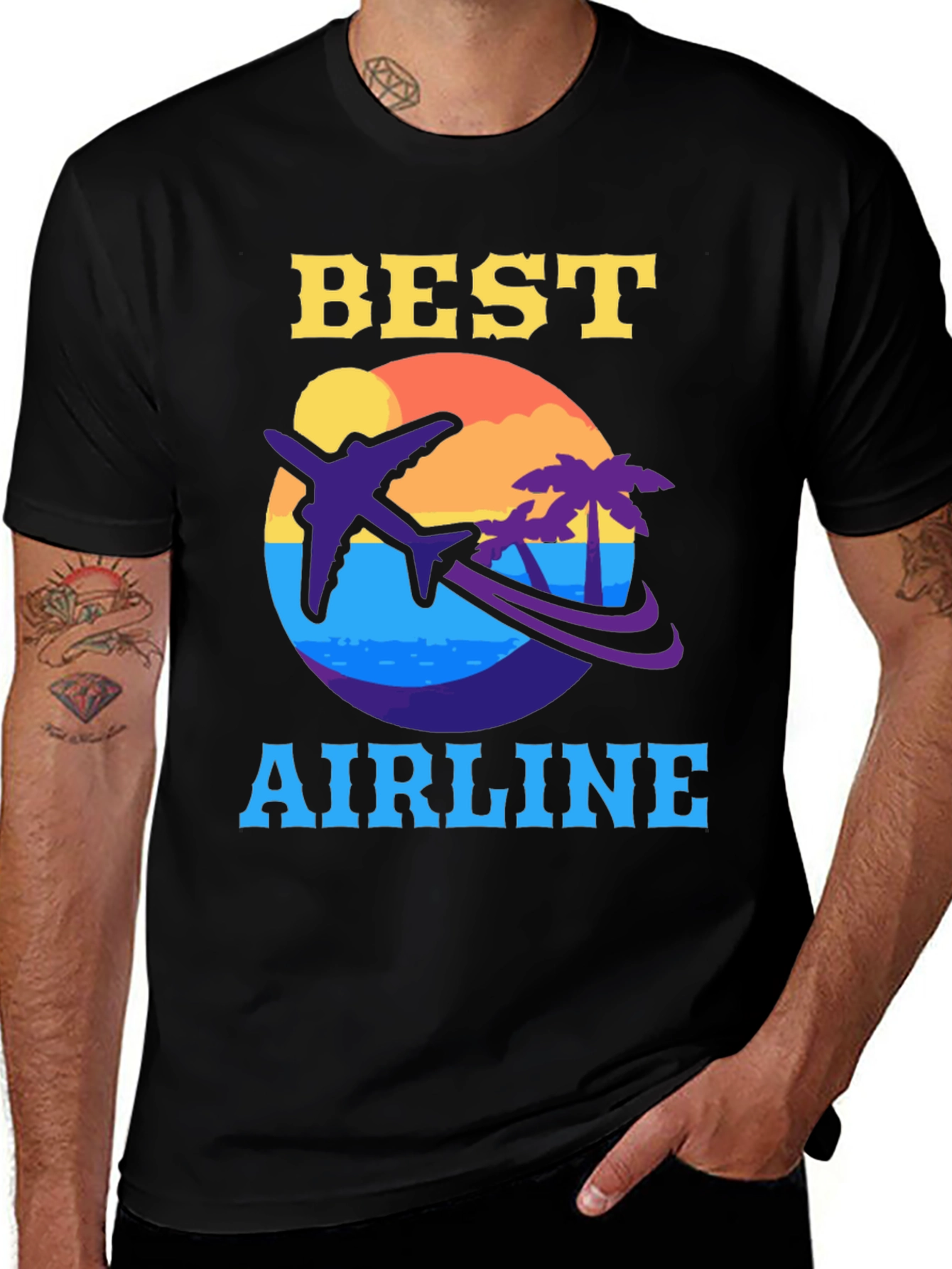 Variant 9 of Best Airline Graphic T-Shirt - Travel Vacation Tee