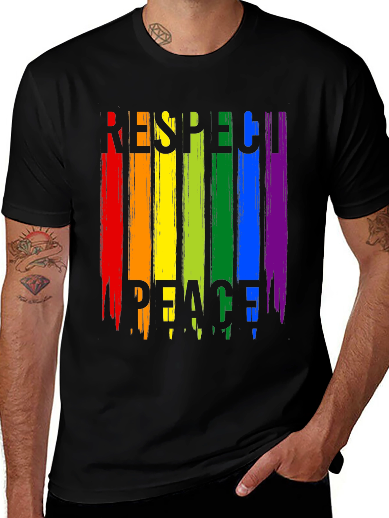 Respect Peace LGBTQ+ Pride T-Shirt