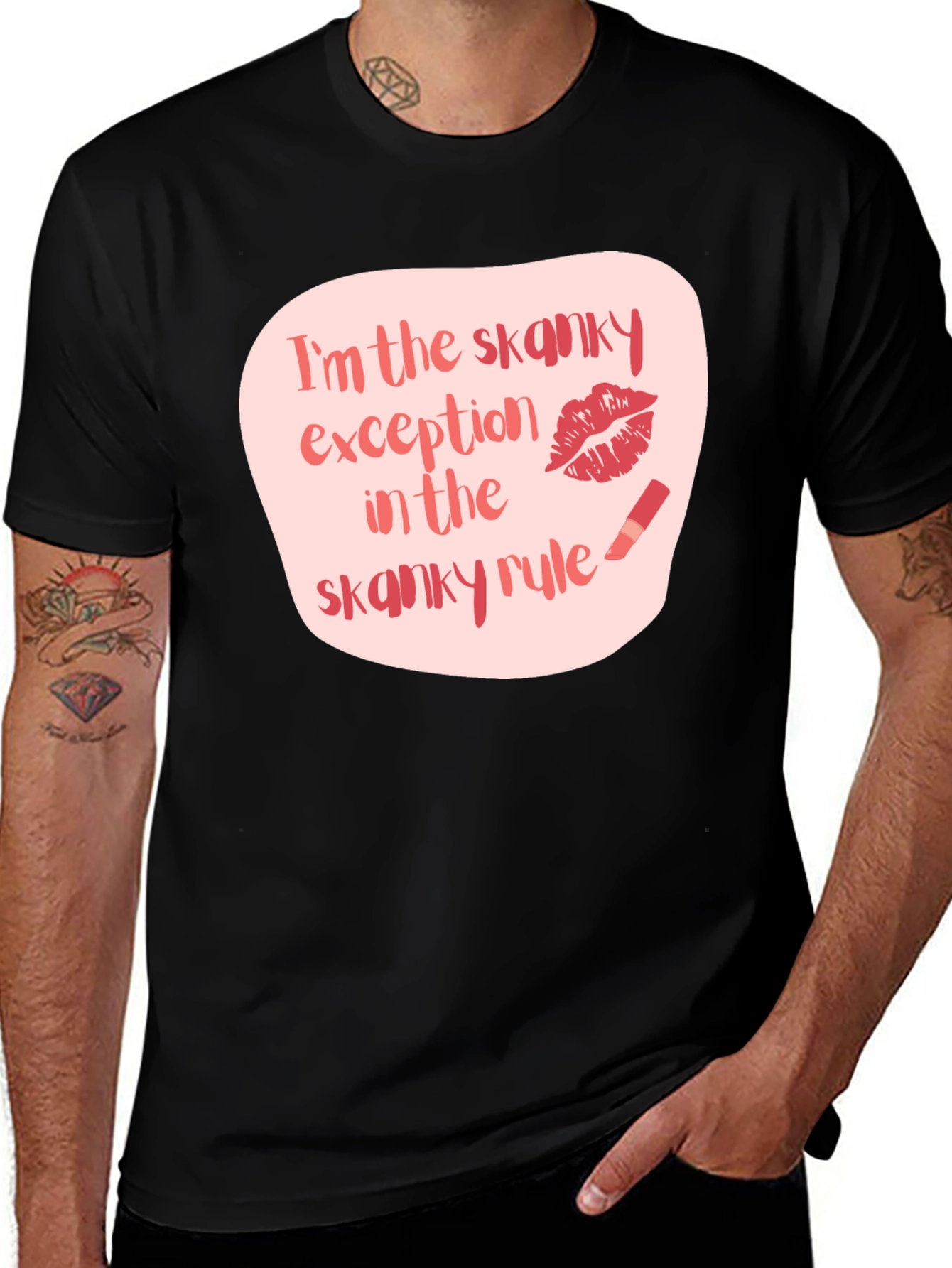 Variant 22 of Skanky Rule Graphic Tee - Fun & Bold Fashion