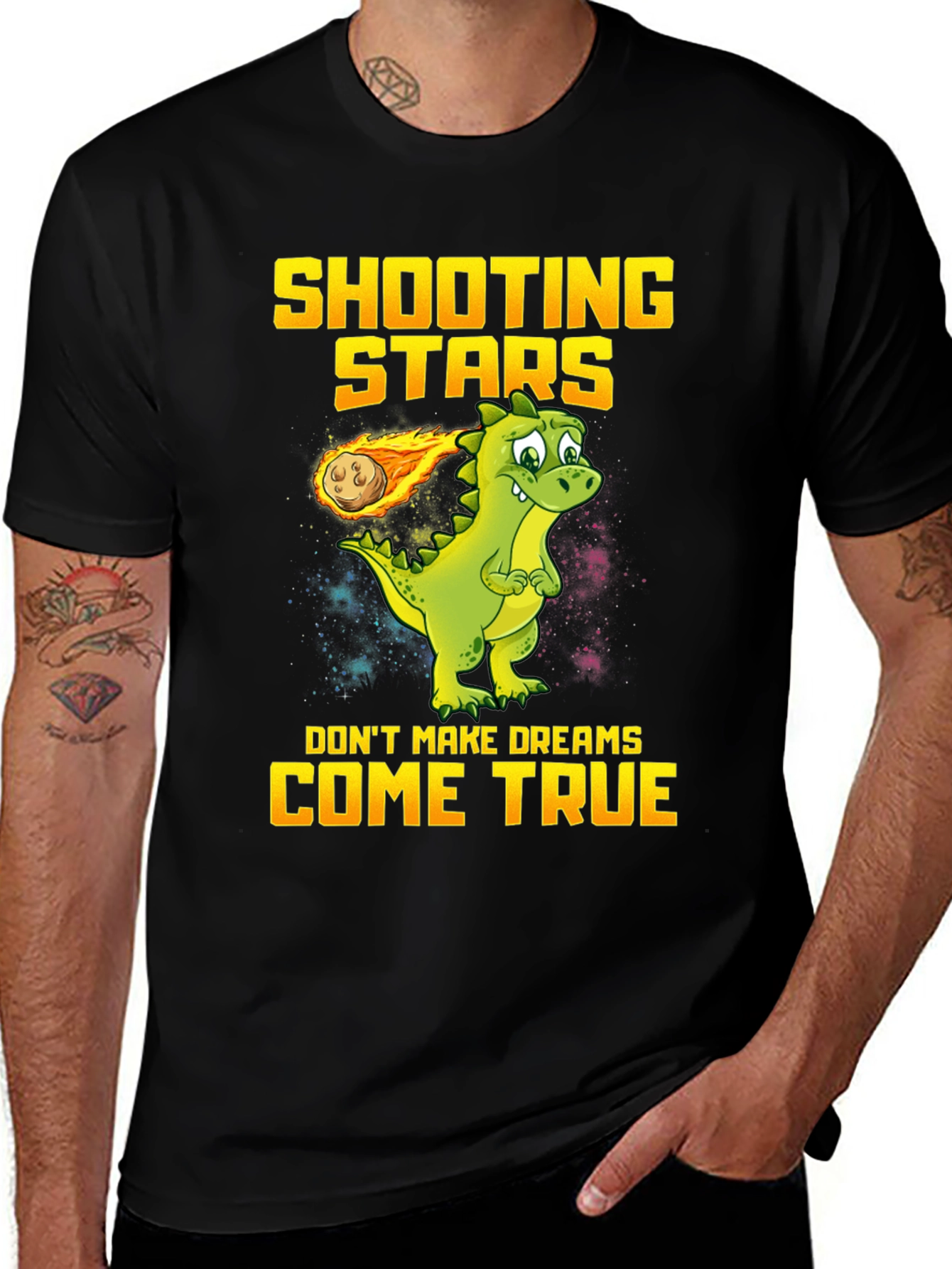 Variant 14 of Shooting Stars Dinosaur Graphic T-Shirt