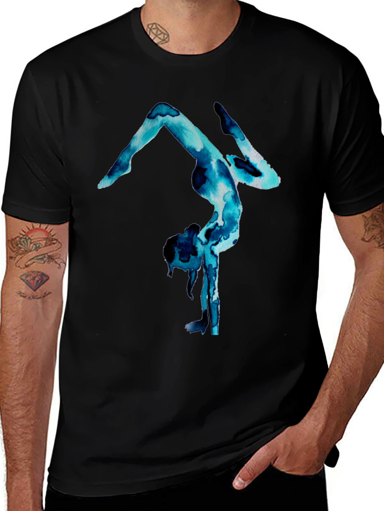 Variant 4 of Gymnast Watercolor Print T-Shirt