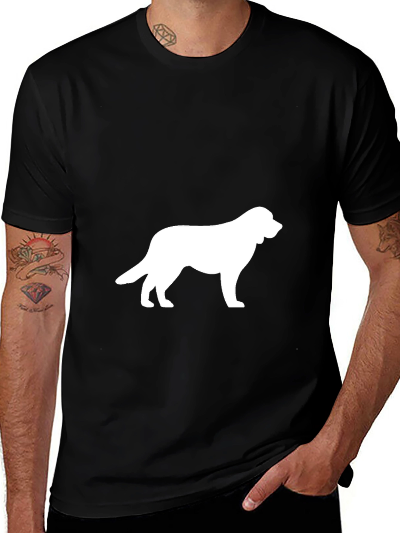 Variant 18 of Dog Lover's Black T-Shirt