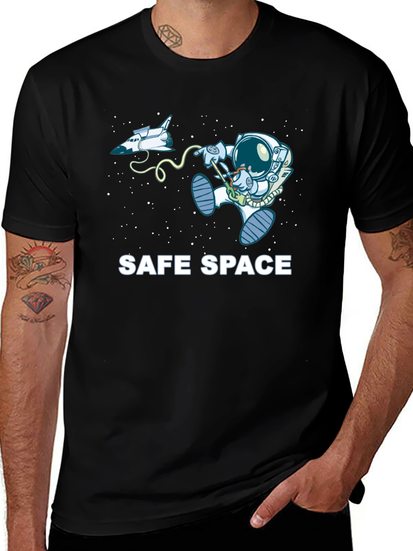 Safe Space Astronaut T-Shirt - Funny Outer Space Tee