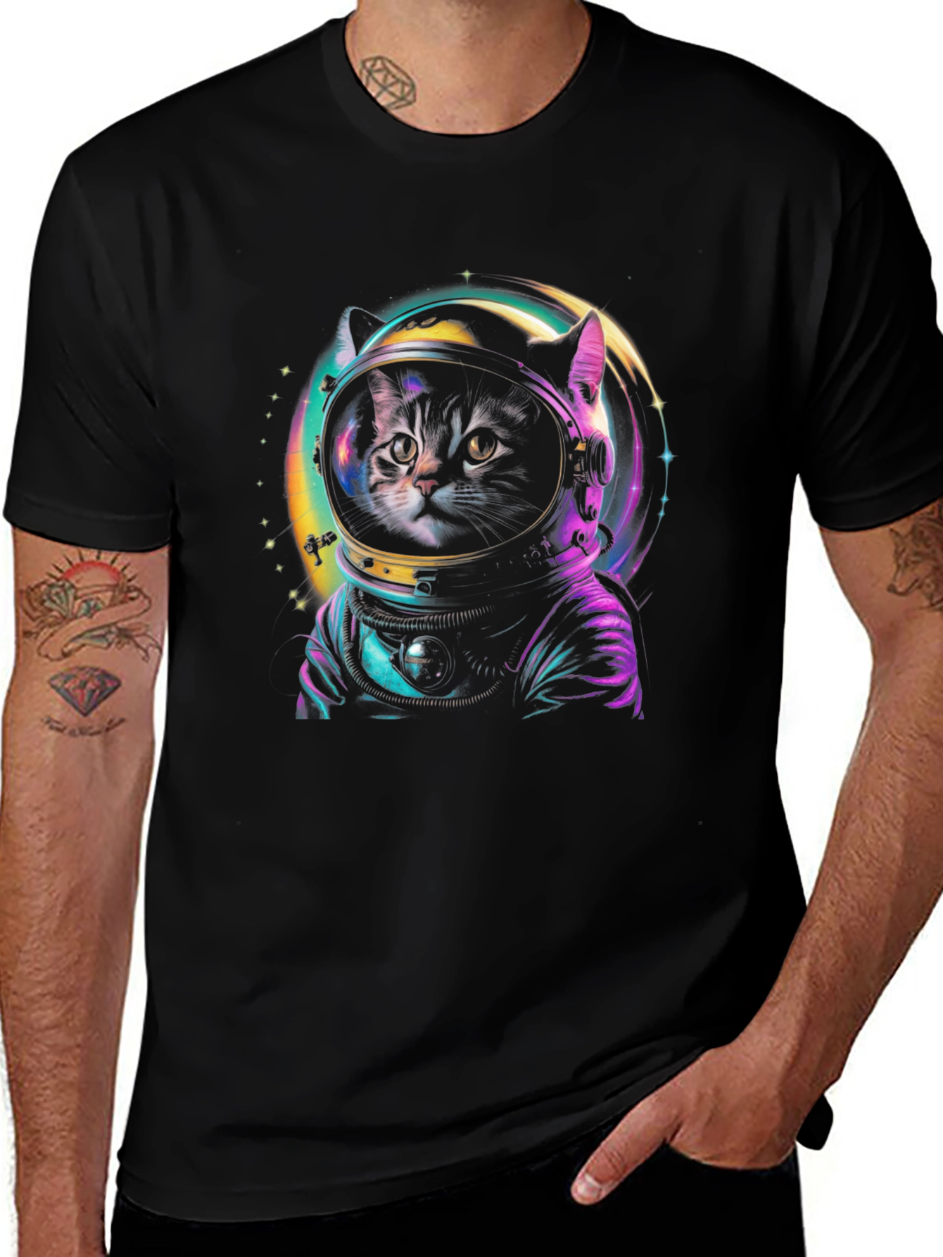 Variant 30 of Cat Astronaut T-Shirt - Space Cat Tee
