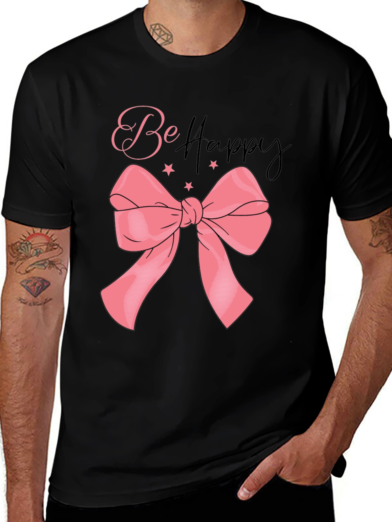 Variant 13 of Be Happy Bow T-Shirt