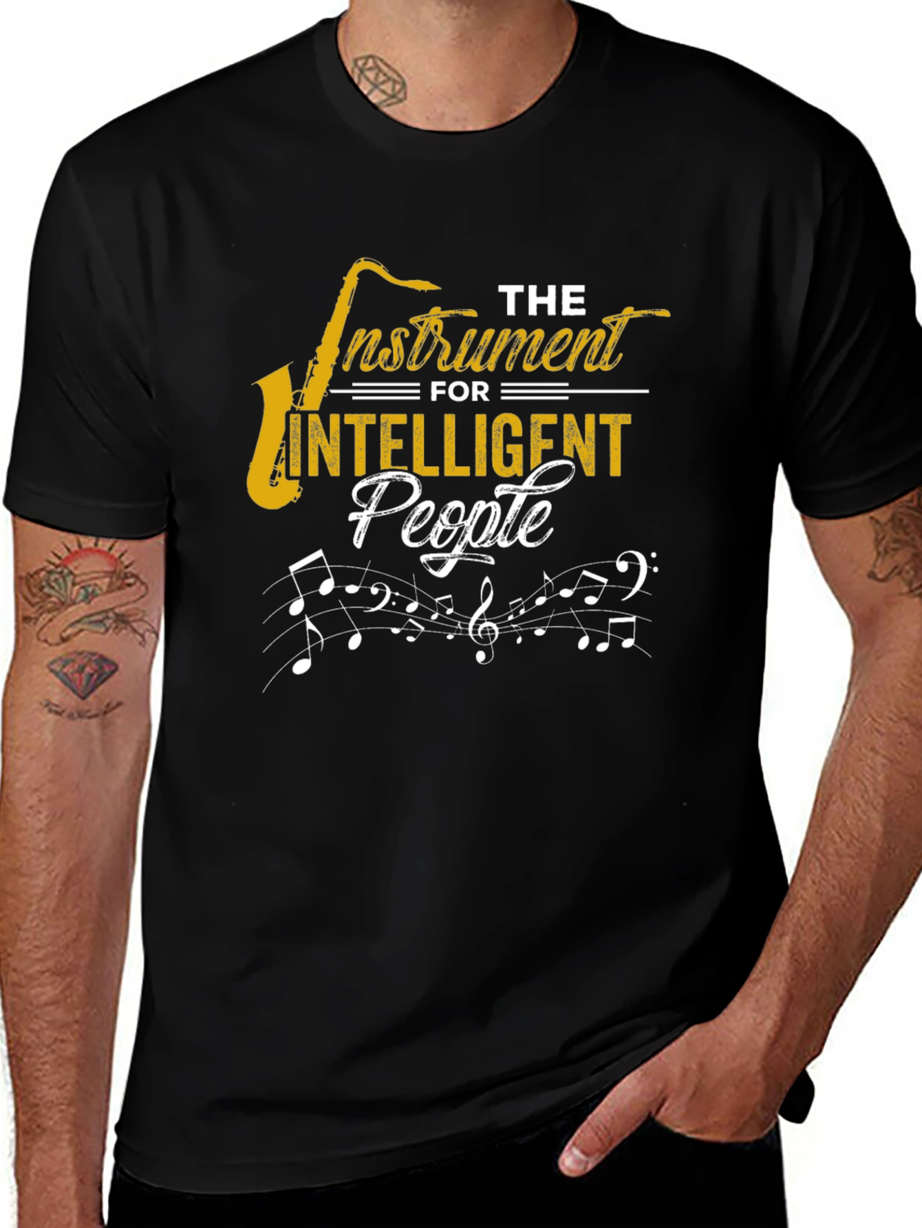 Variant 11 of Saxophone Player T-Shirt - Intelligent People Instrument