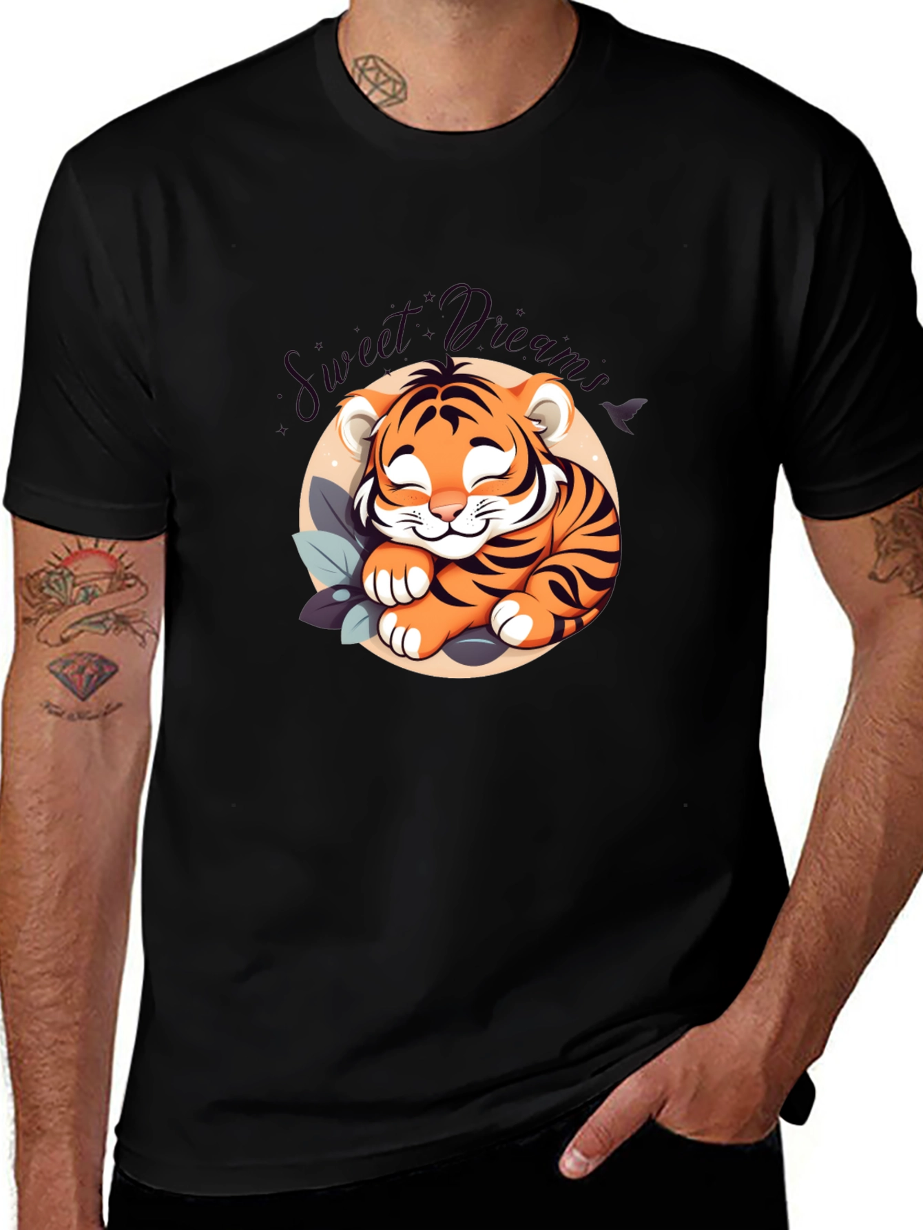 Variant 4 of Cute Tiger Sweet Dreams Graphic Tee
