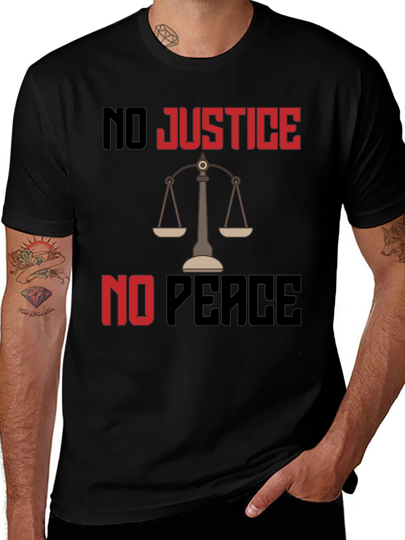 Justice Peace Graphic Tee