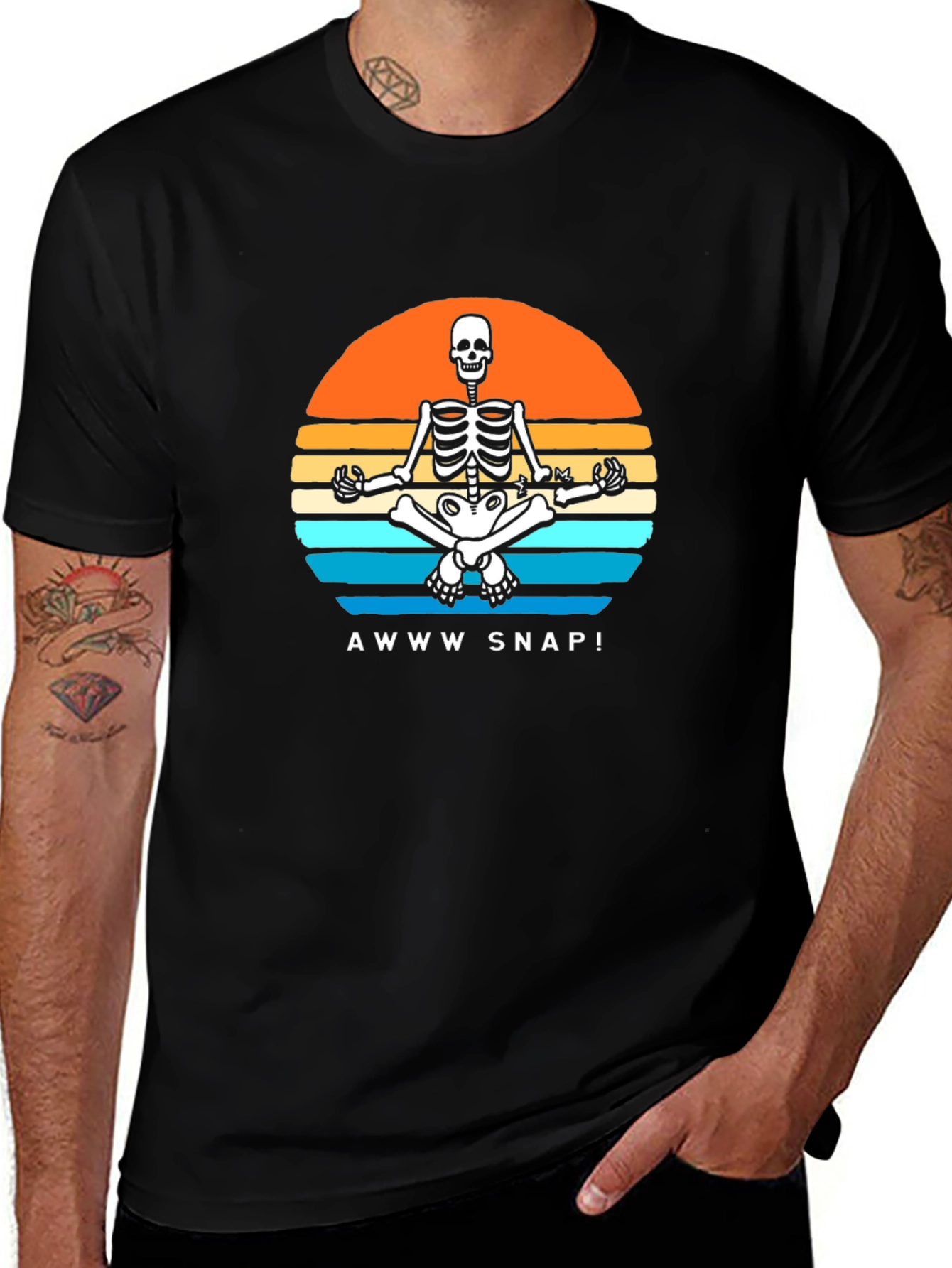 Variant 20 of Awww Snap! Skeleton Sunset T-Shirt
