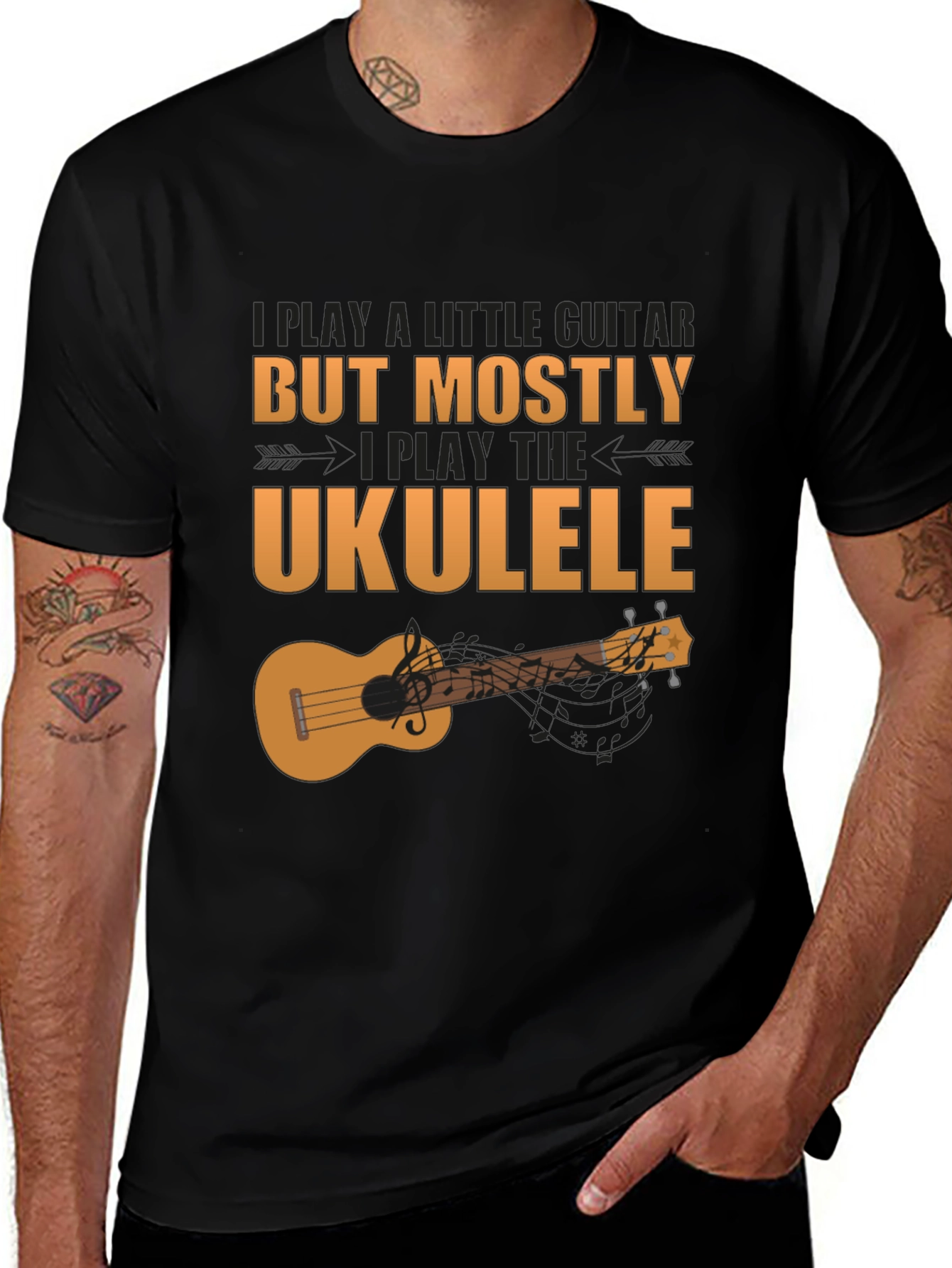 Variant 30 of Ukulele Player Graphic Tee - Music Lover Shirt