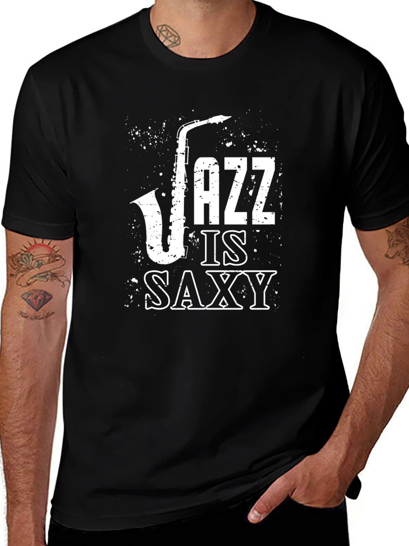 Variant 10 of Jazz Is Saxy T-Shirt - Black