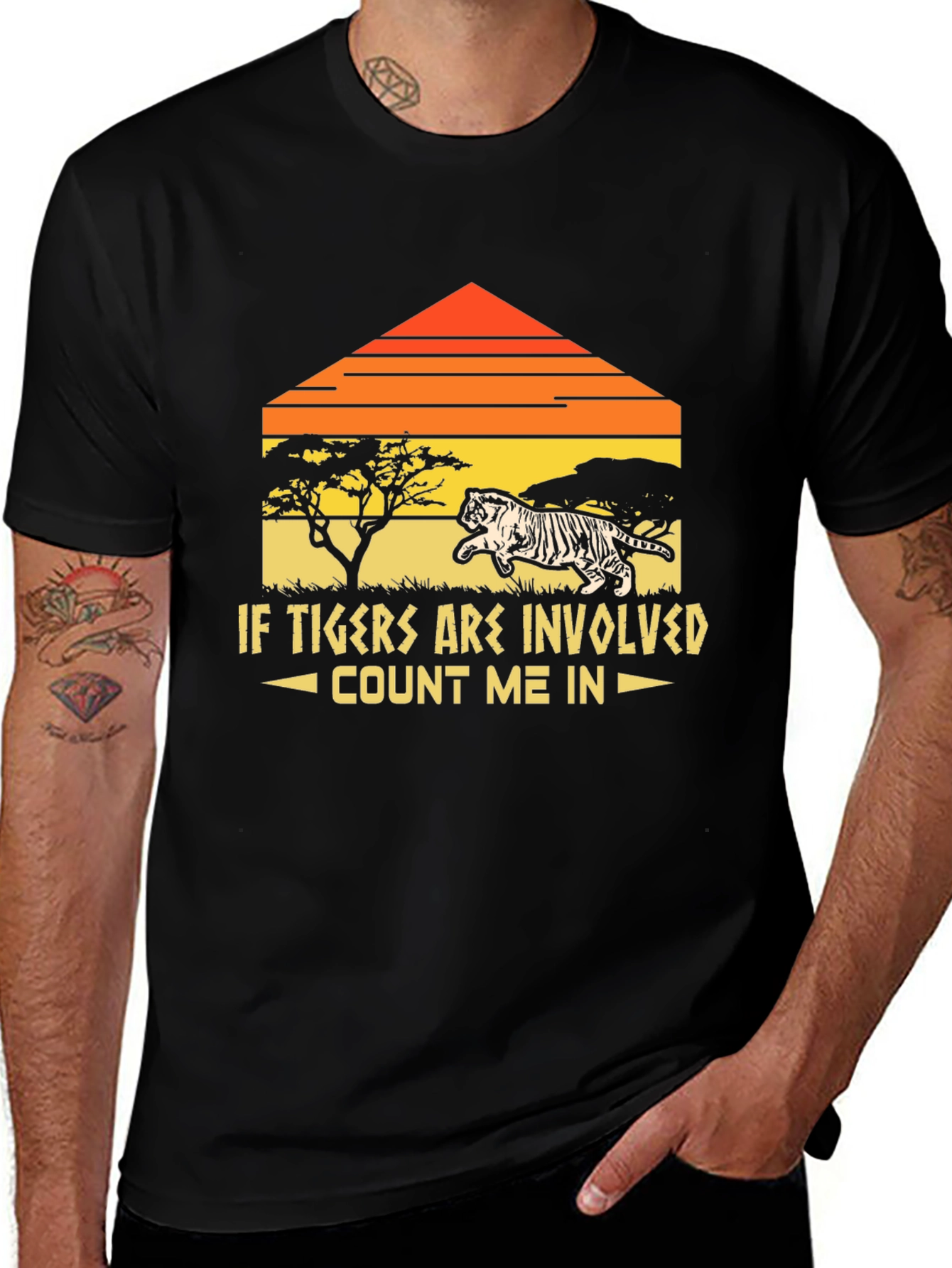 Variant 4 of Tigers Involved Graphic T-Shirt - Safari Sunset Tee