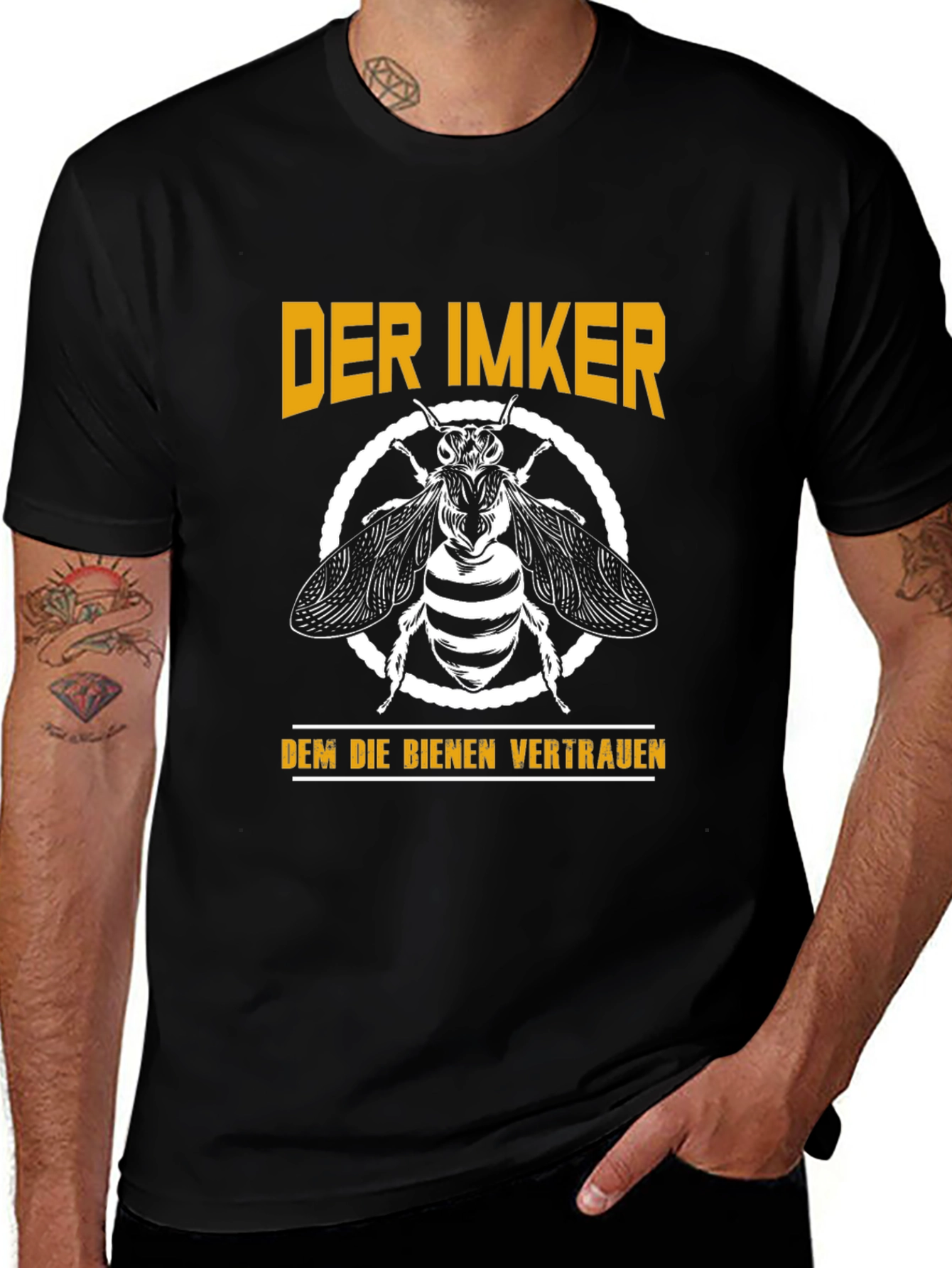 Variant 24 of Der Imker T-Shirt Bee Keeper German Honey Bee Shirt