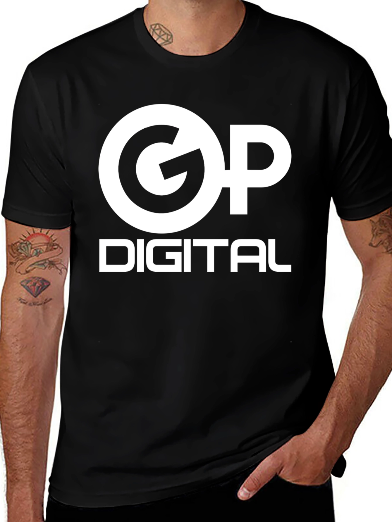 Variant 13 of GP Digital Black Graphic Tee