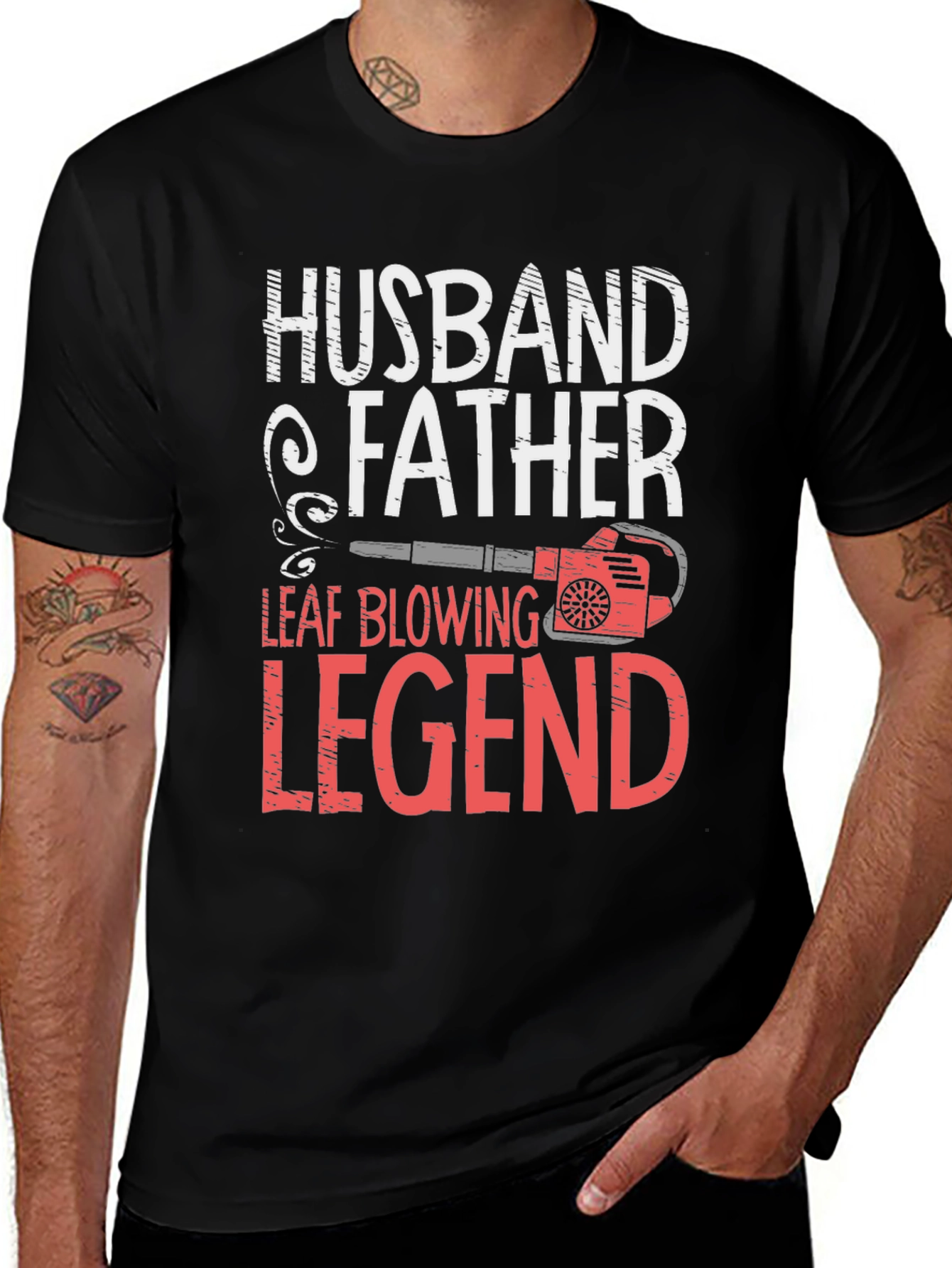 Variant 9 of Husband Father Leaf Blowing Legend T-Shirt