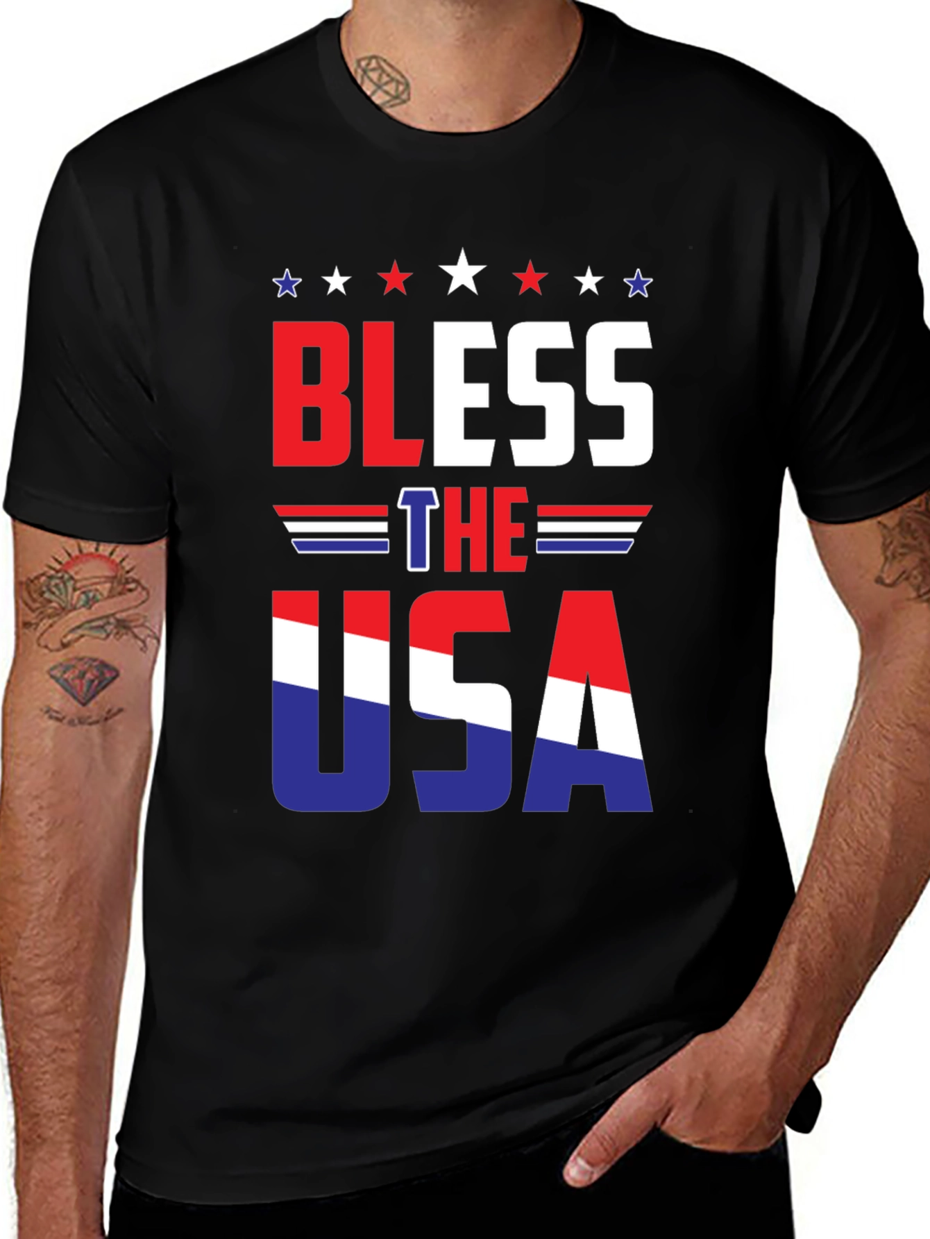 Variant 28 of Bless the USA Graphic Patriotic T-Shirt