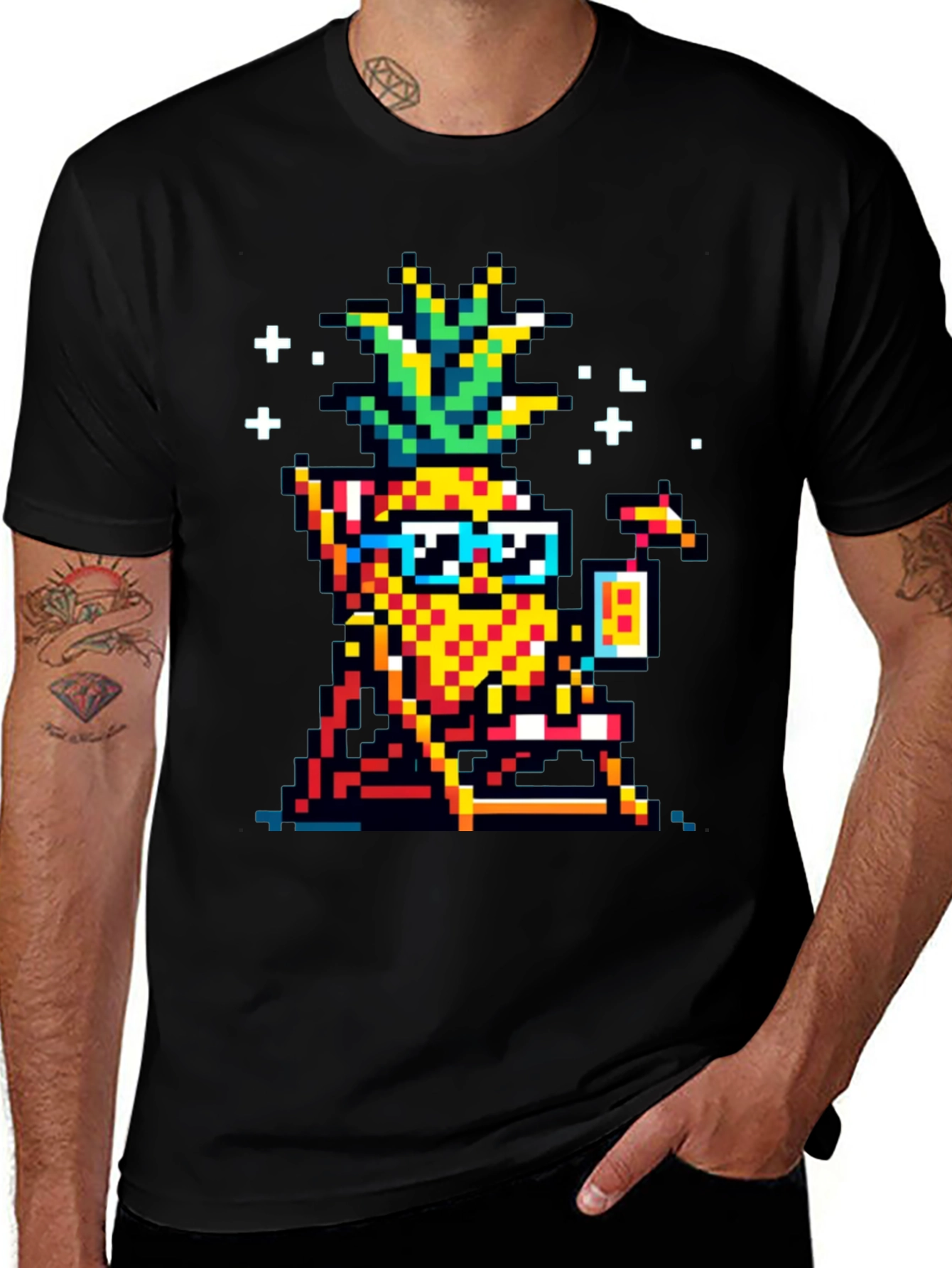 Variant 19 of Pixel Pineapple Relaxation T-Shirt