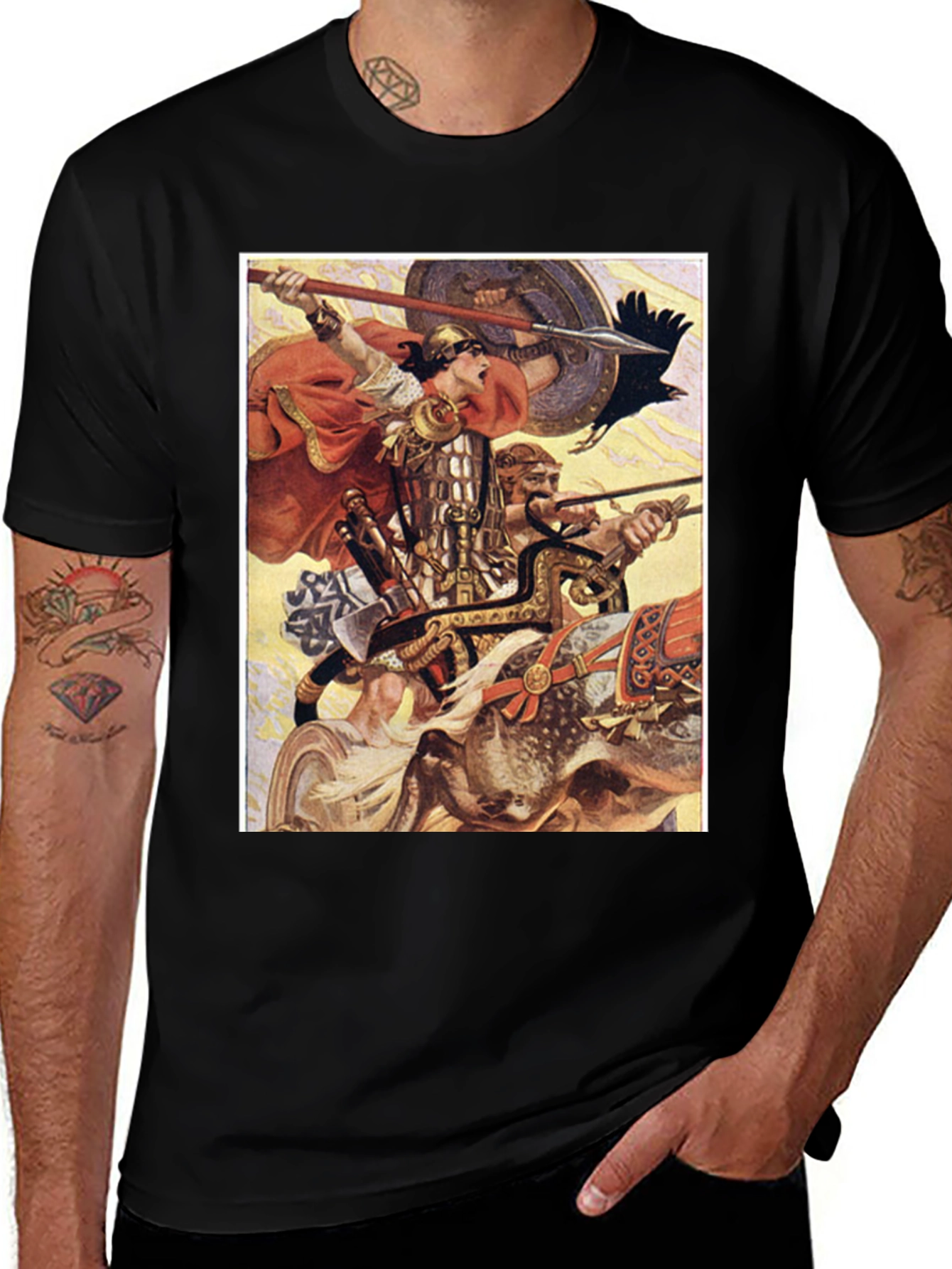 Valkyrie Warrior Art Graphic T-Shirt