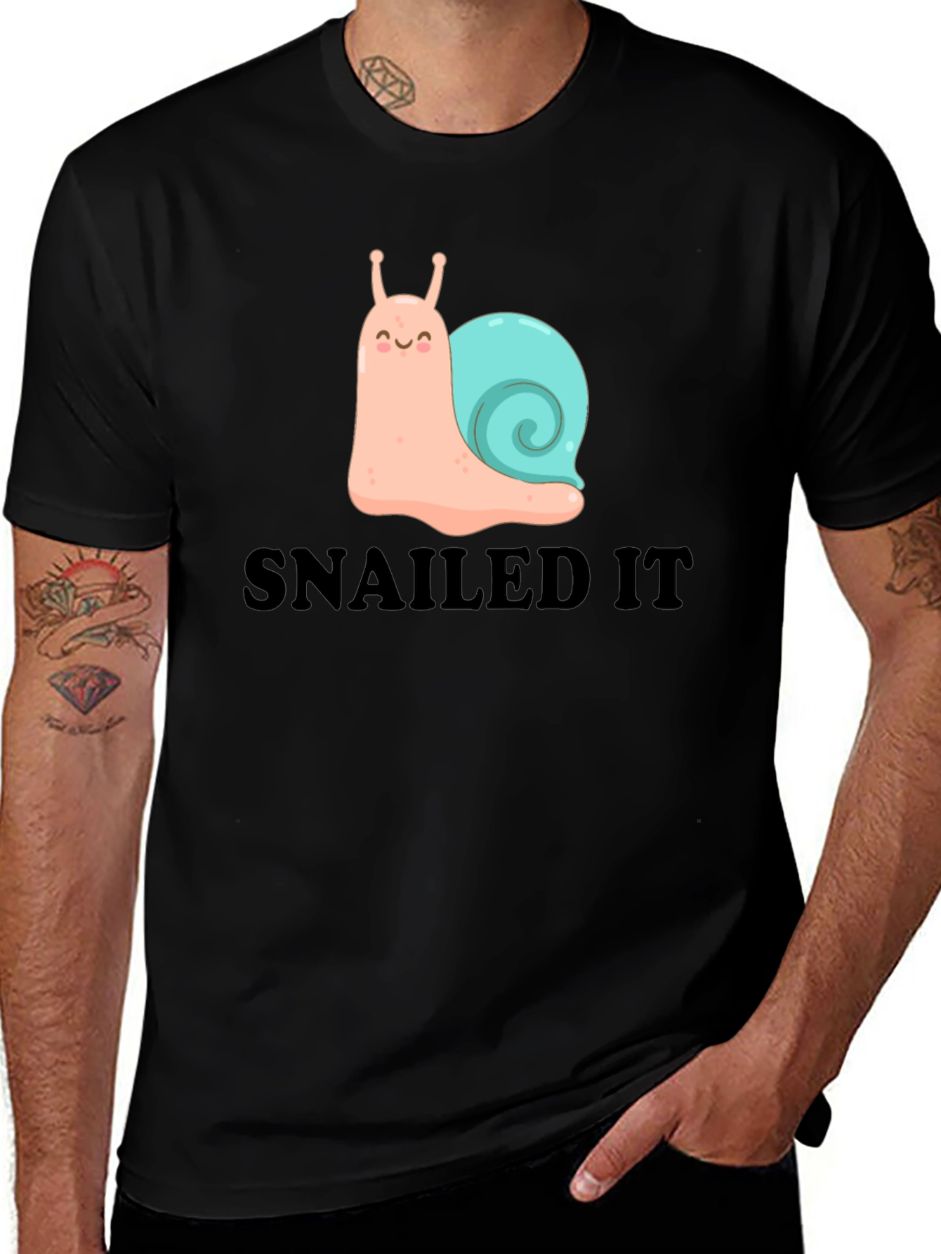 SNAILED IT Cute Snail Graphic T-Shirt