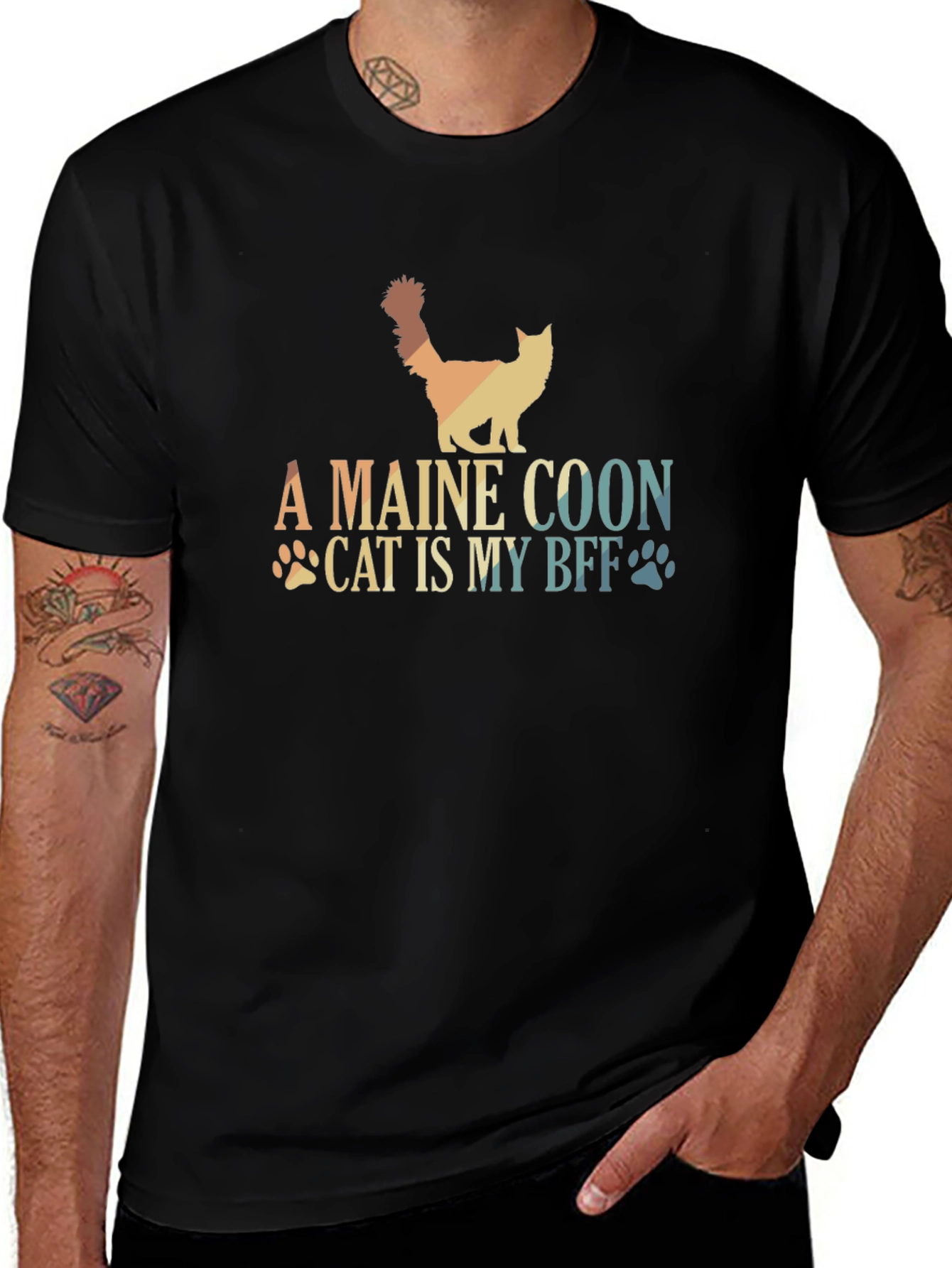 Maine Coon Cat BFF T-Shirt
