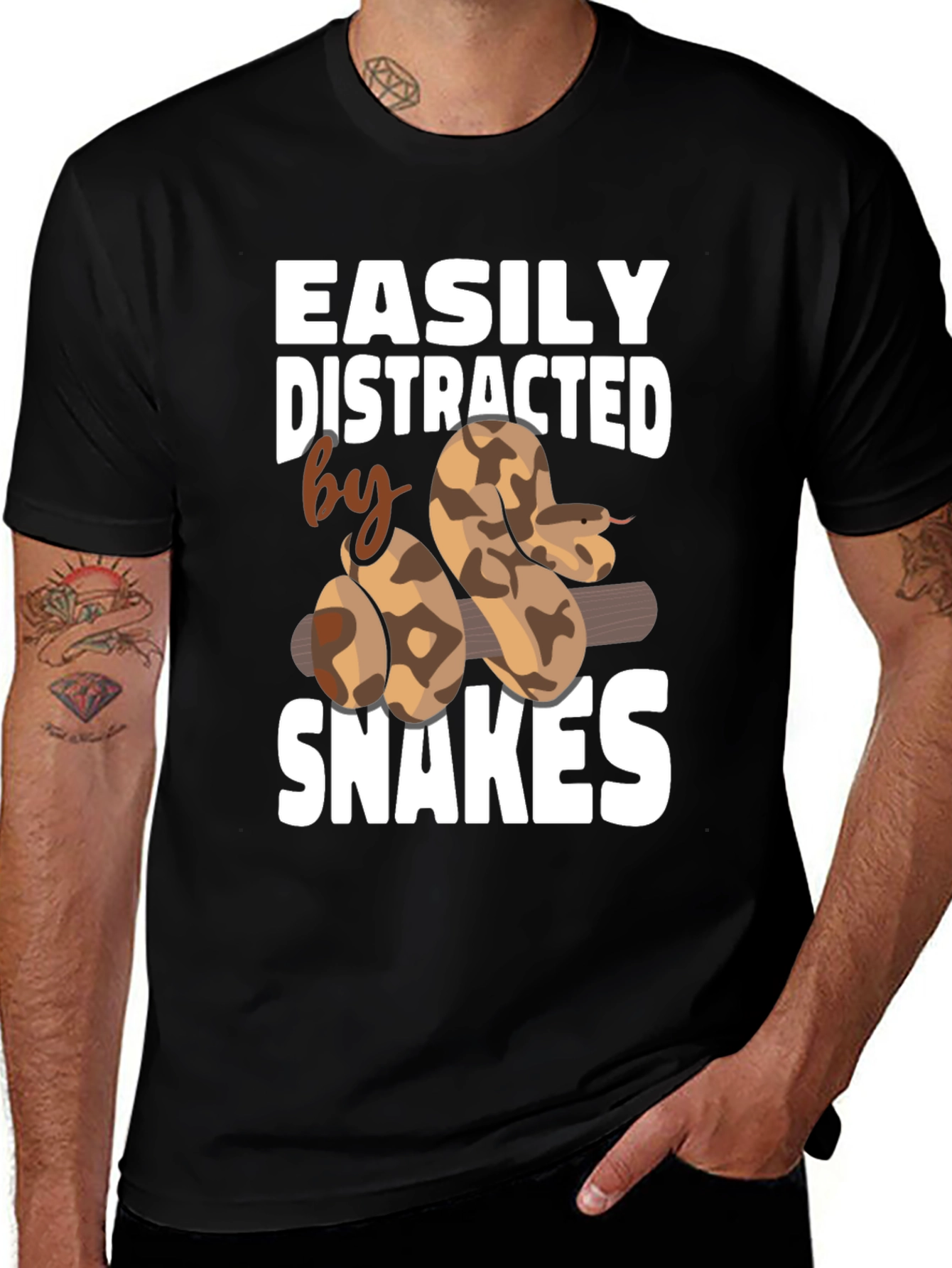 Variant 30 of Easily Distracted by Snakes T-Shirt