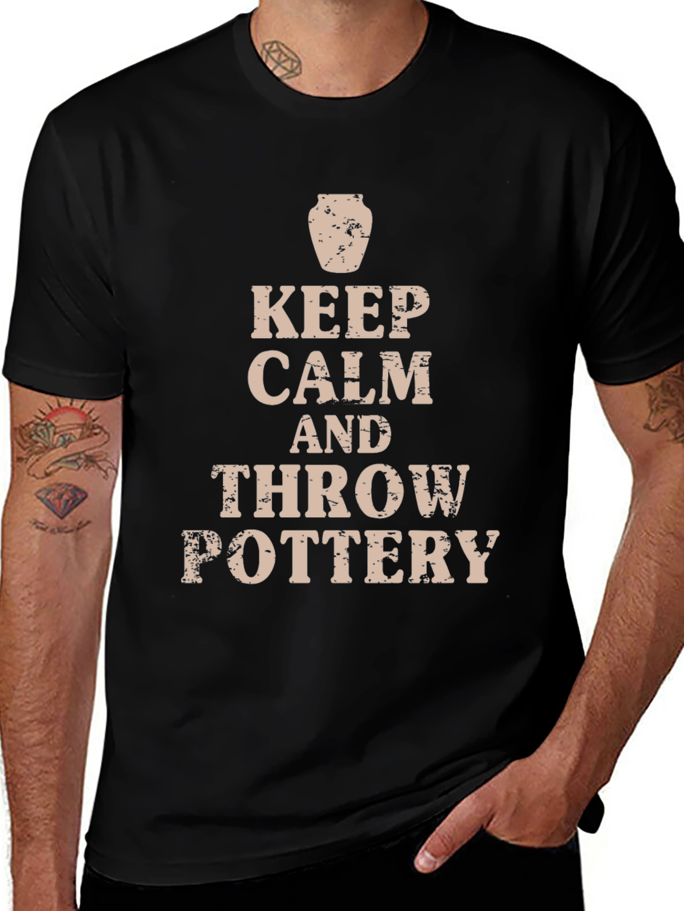 Variant 2 of Keep Calm Throw Pottery T-Shirt