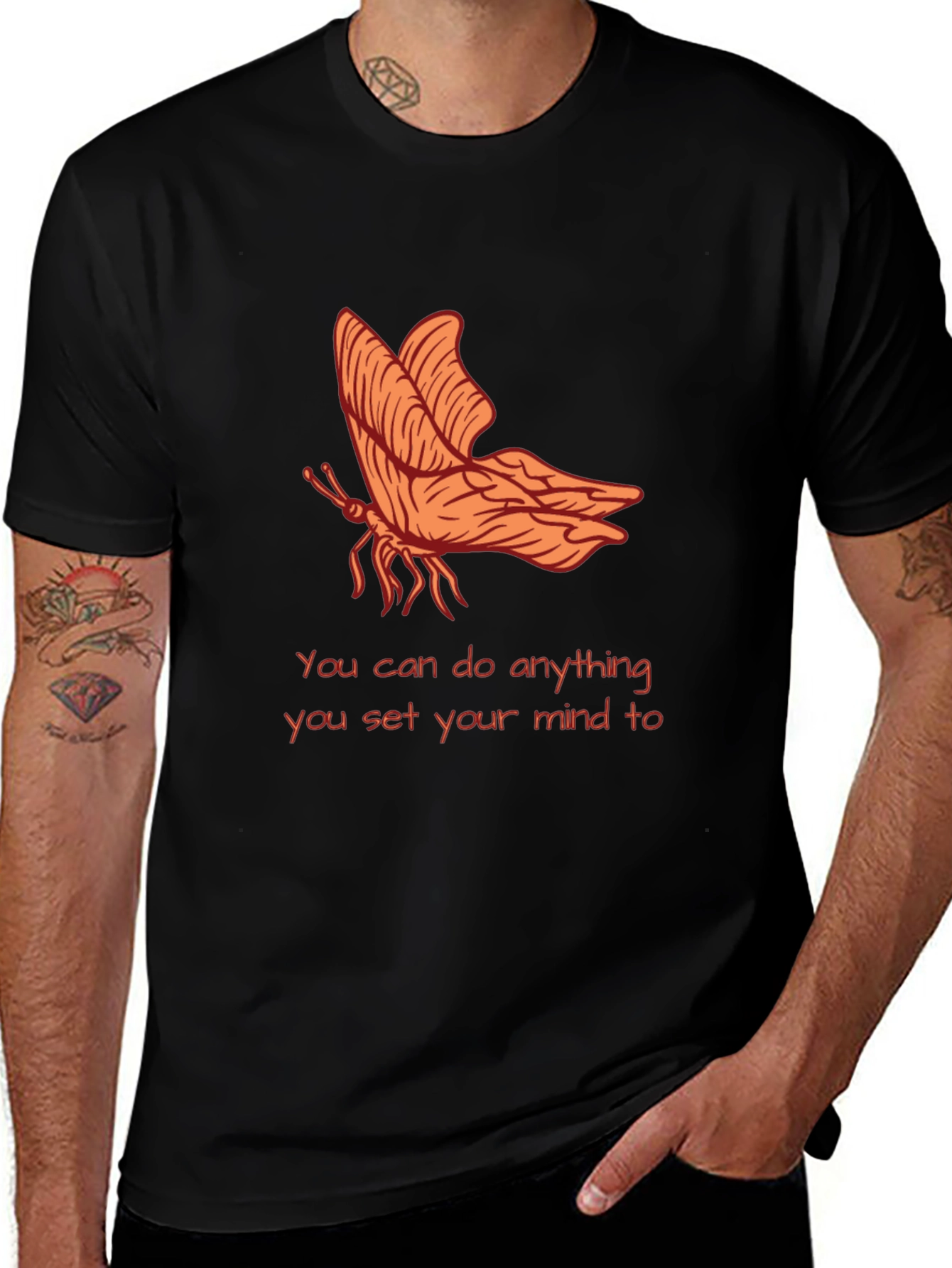Variant 21 of Butterfly Graphic Tee - Inspirational Quote Design