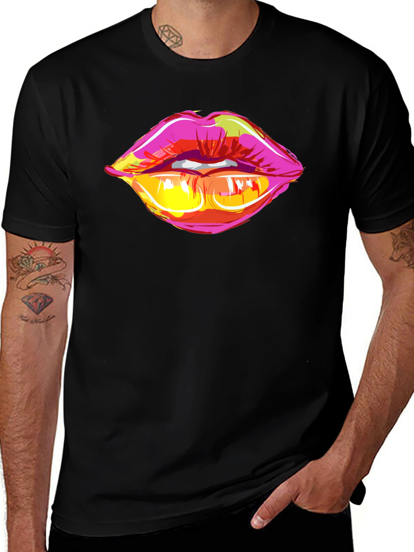 Variant 11 of Pop Art Lips Graphic Tee - Bold & Stylish