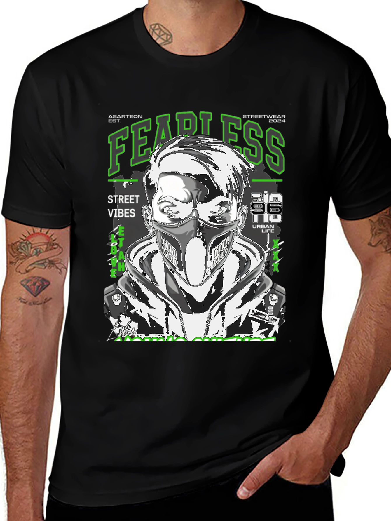 Variant 12 of Fearless Streetwear Graphic Tee - Urban Style