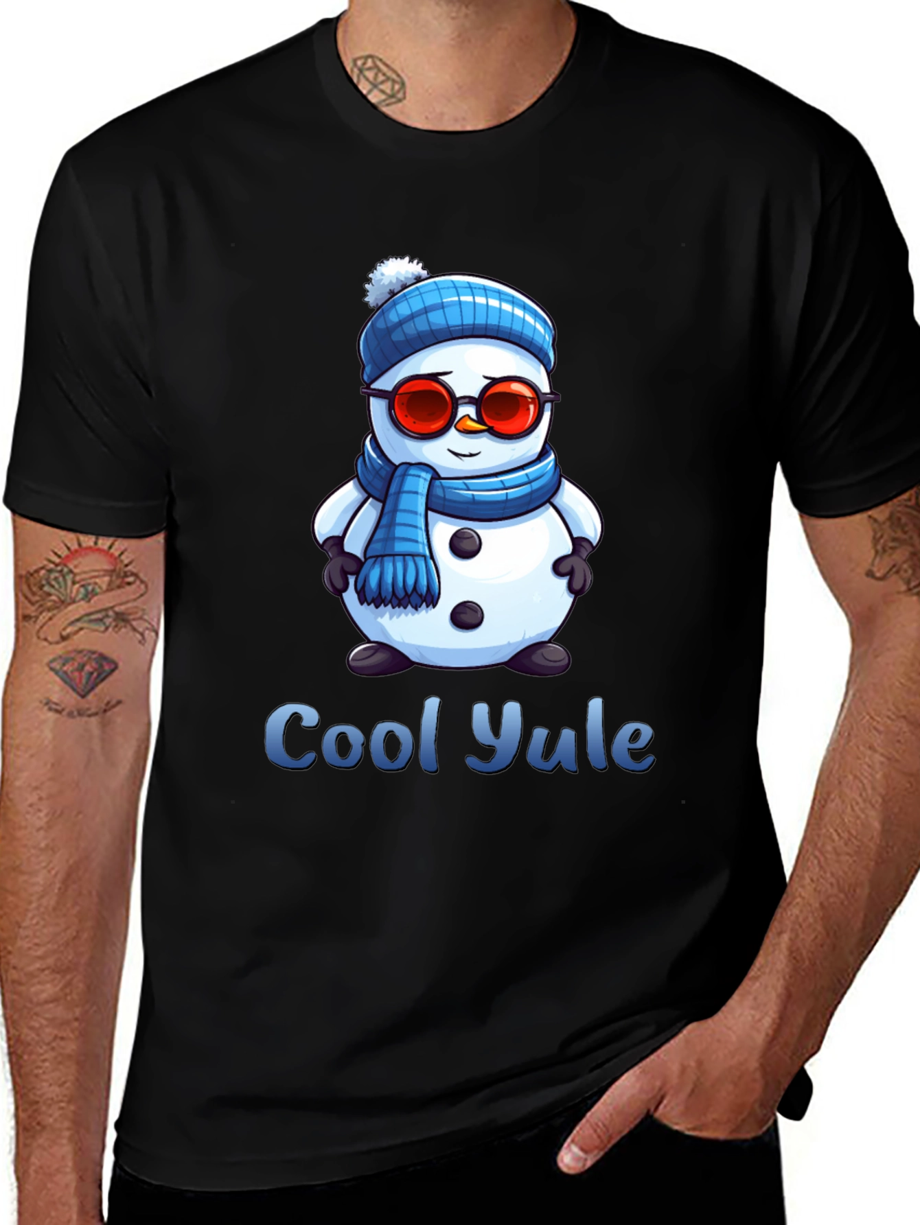 Variant 12 of Cool Yule Snowman Graphic Tee