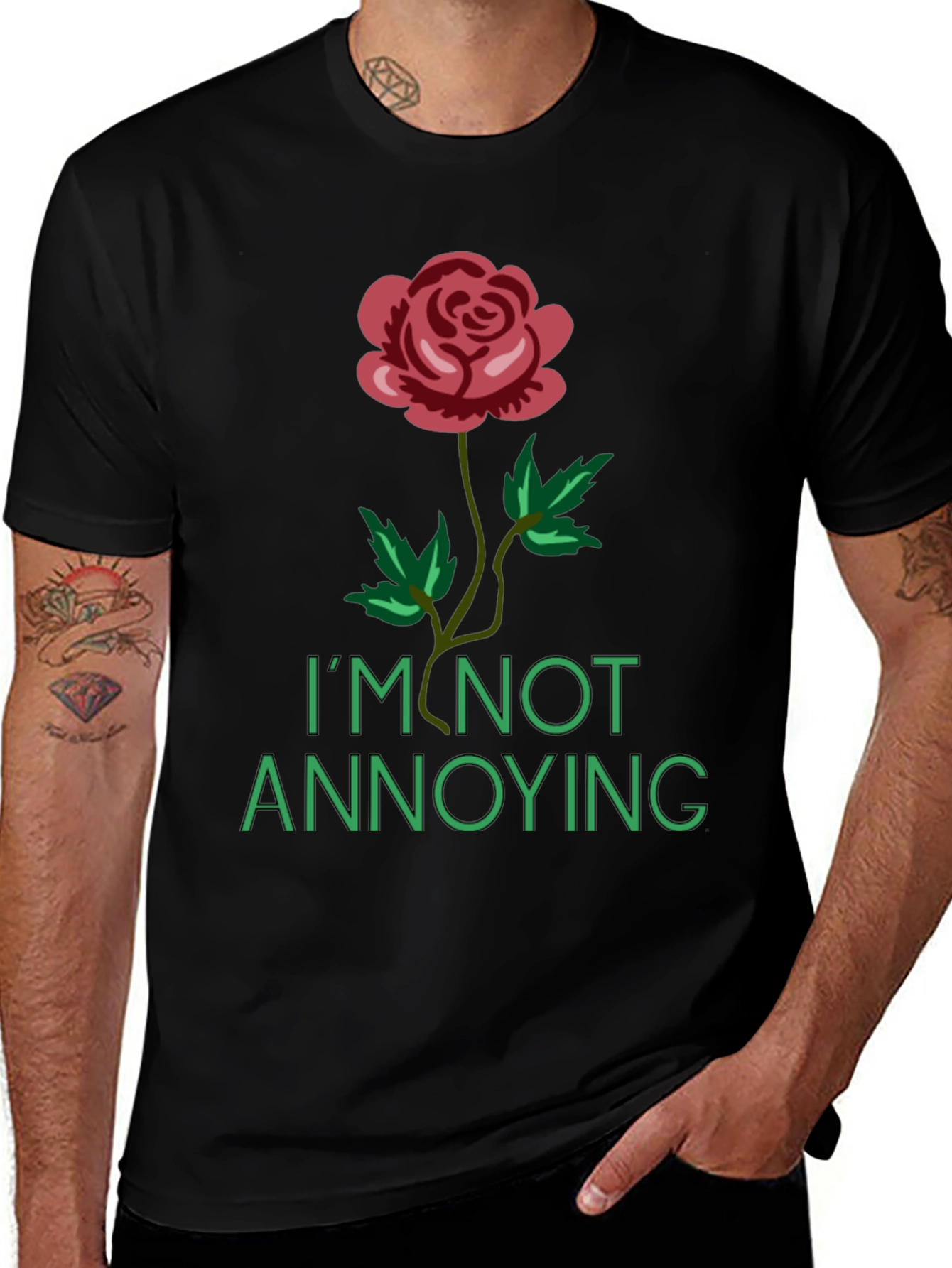 Variant 2 of I'm Not Annoying Rose Graphic Tee - Soft Cotton