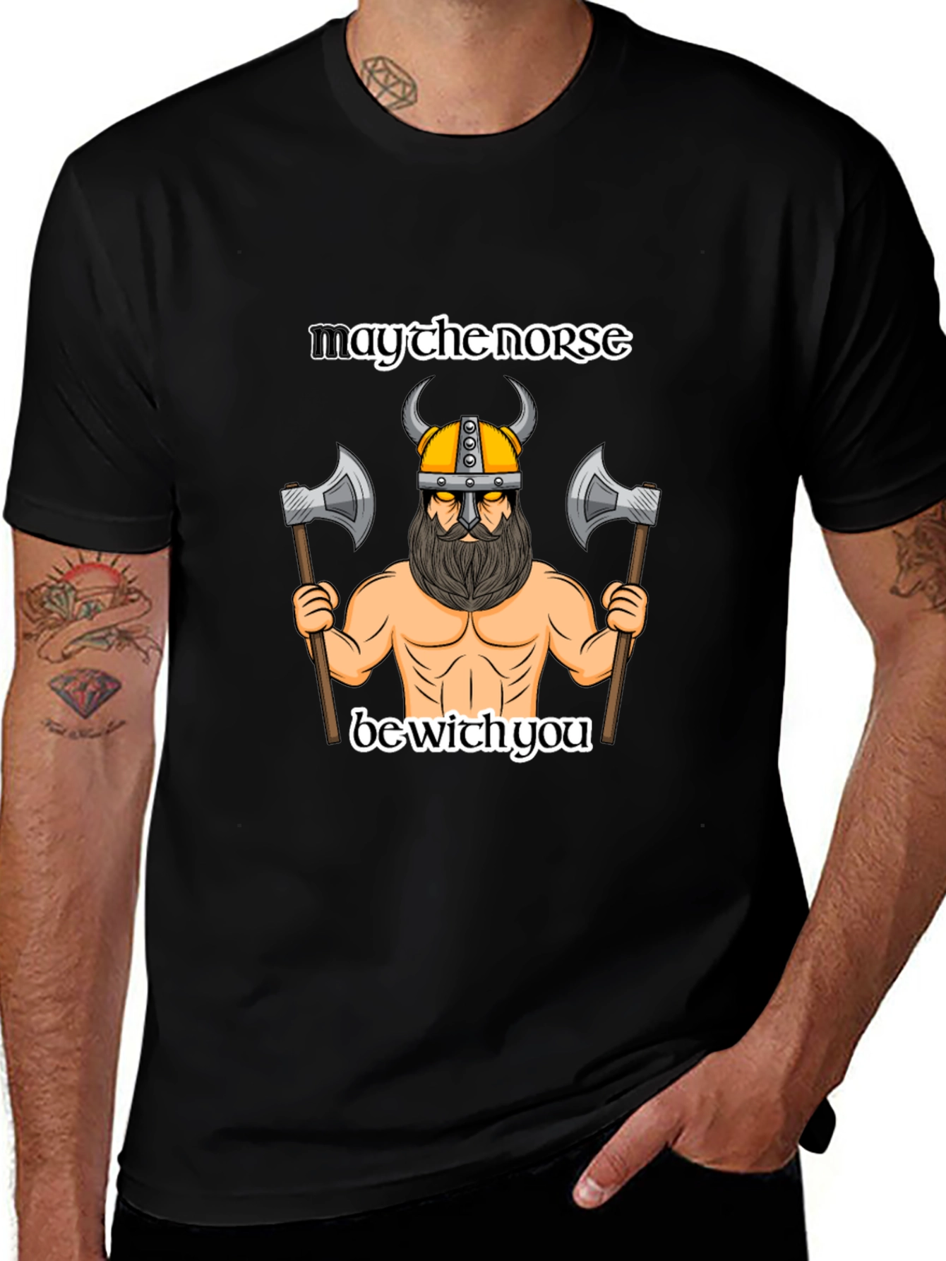 Norse Viking T-Shirt - May the Norse Be With You
