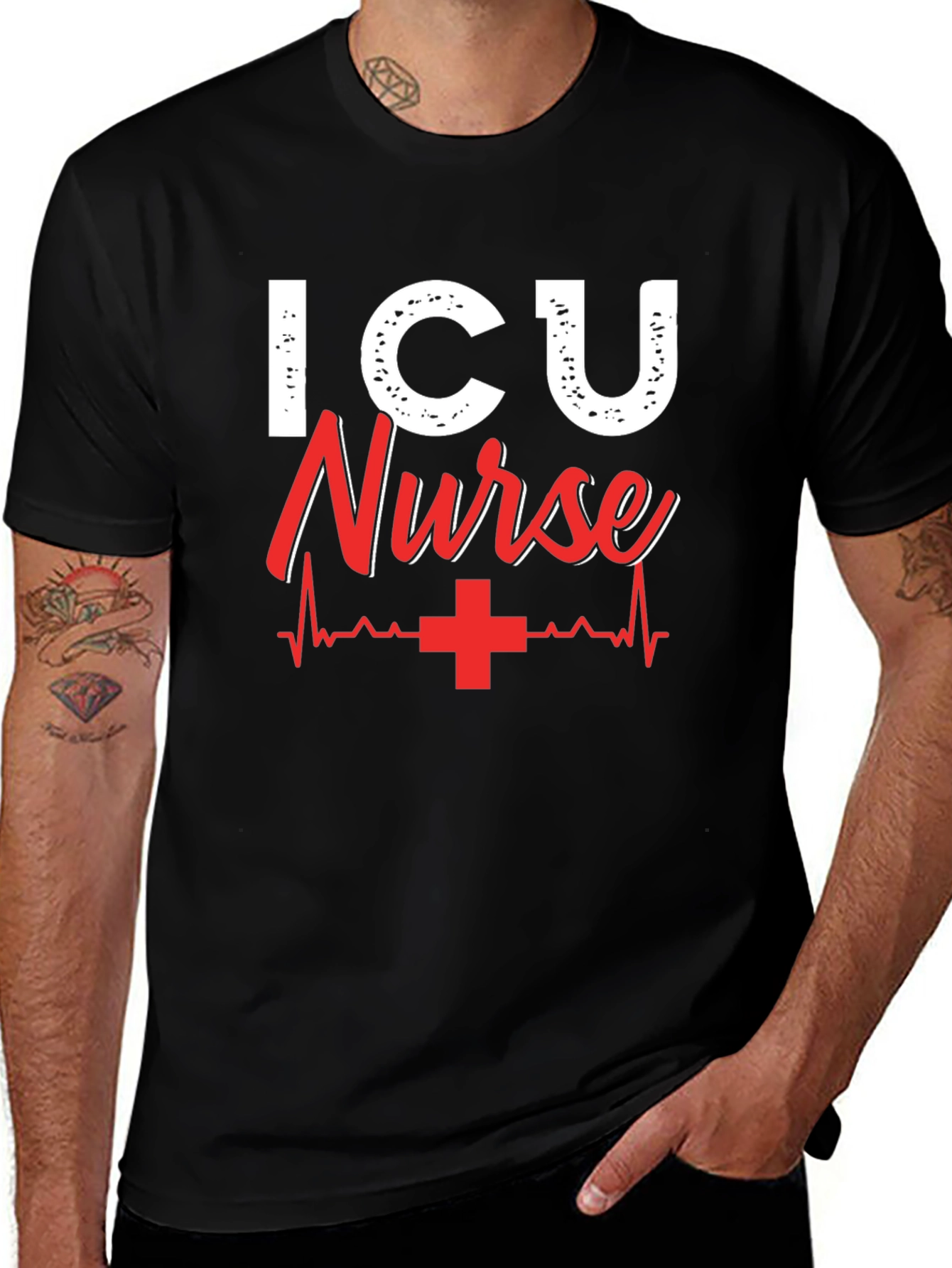 ICU Nurse Graphic T-Shirt - Gift for Healthcare Heroes
