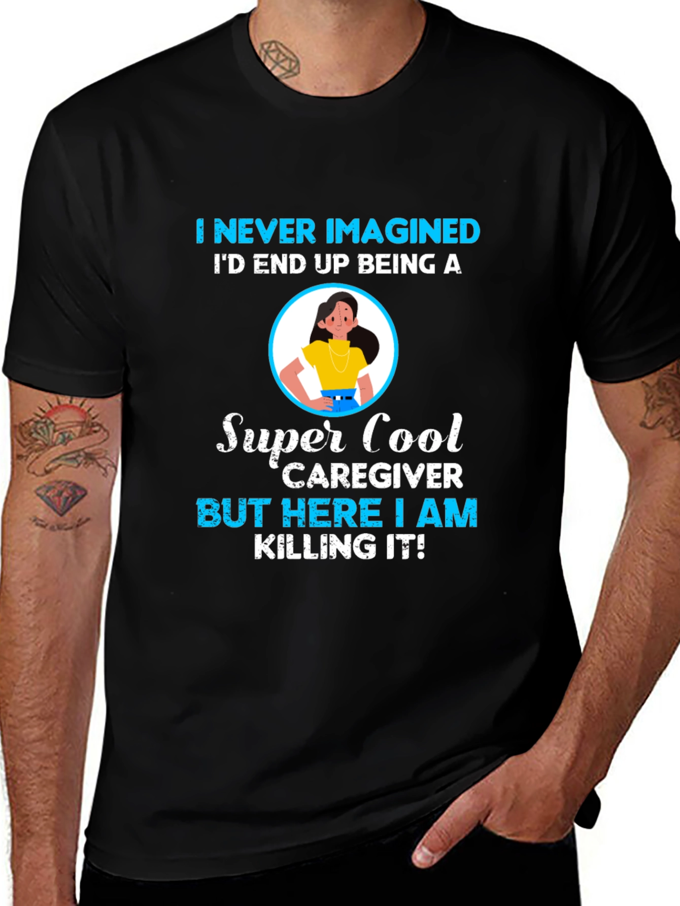 Variant 8 of Super Cool Caregiver Graphic Tee