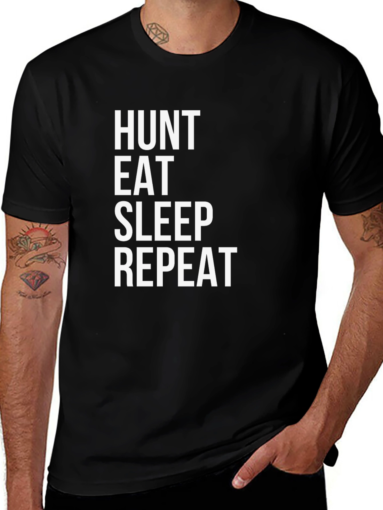 Variant 5 of Hunt Eat Sleep Repeat T-Shirt - Men's Graphic Tee