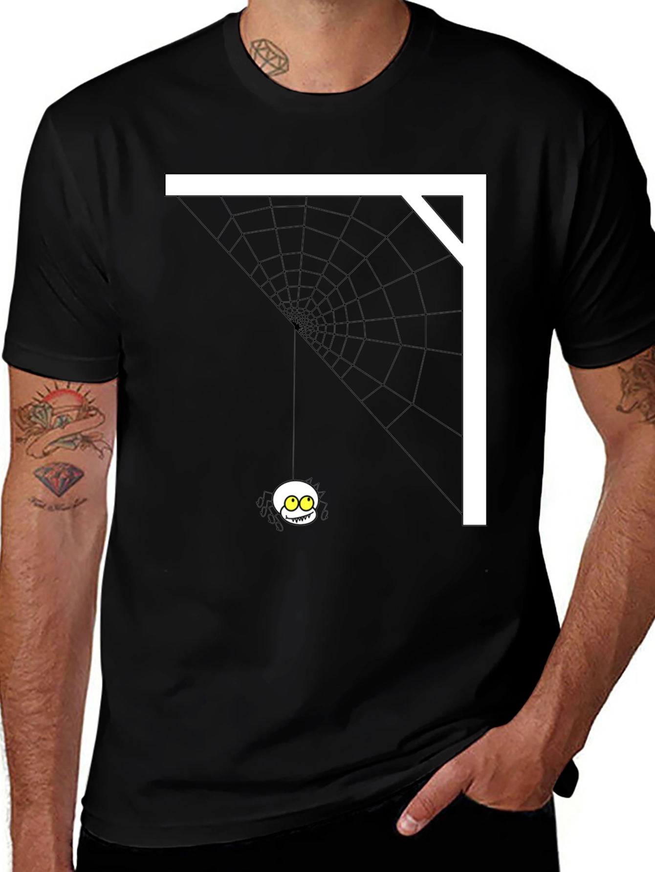 Variant 19 of Creepy Spider Web Graphic Tee