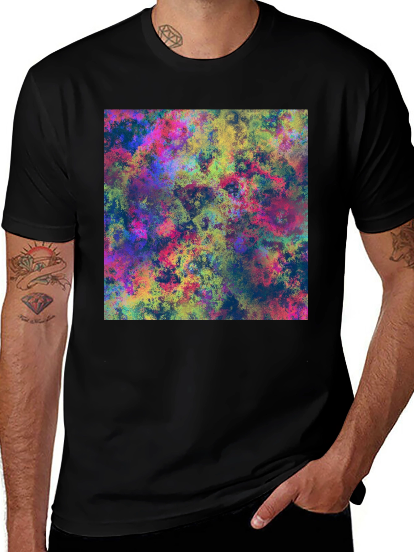 Variant 29 of Abstract Art Print Black T-Shirt