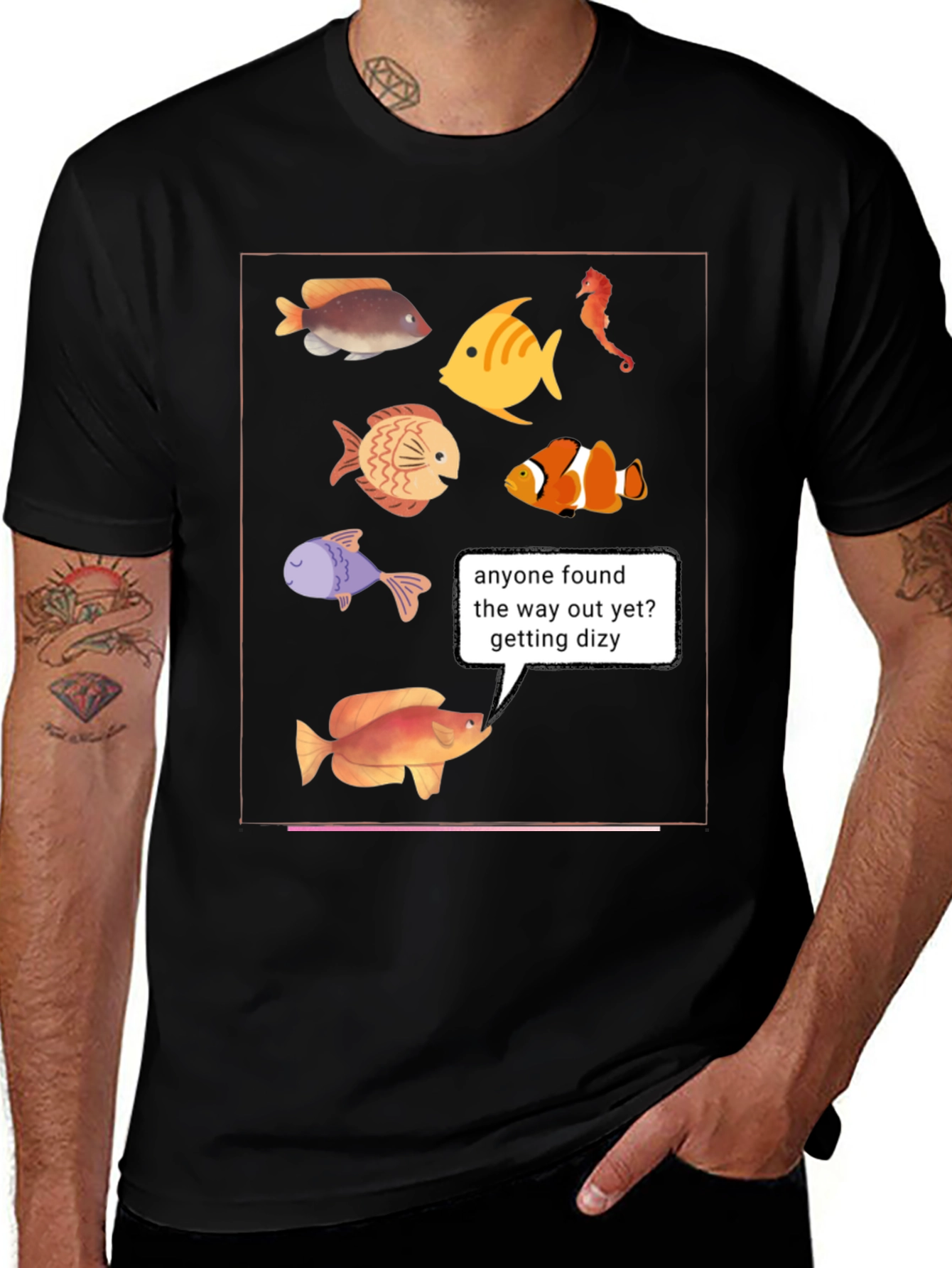 Funny Fish T-Shirt - Lost in the Aquarium