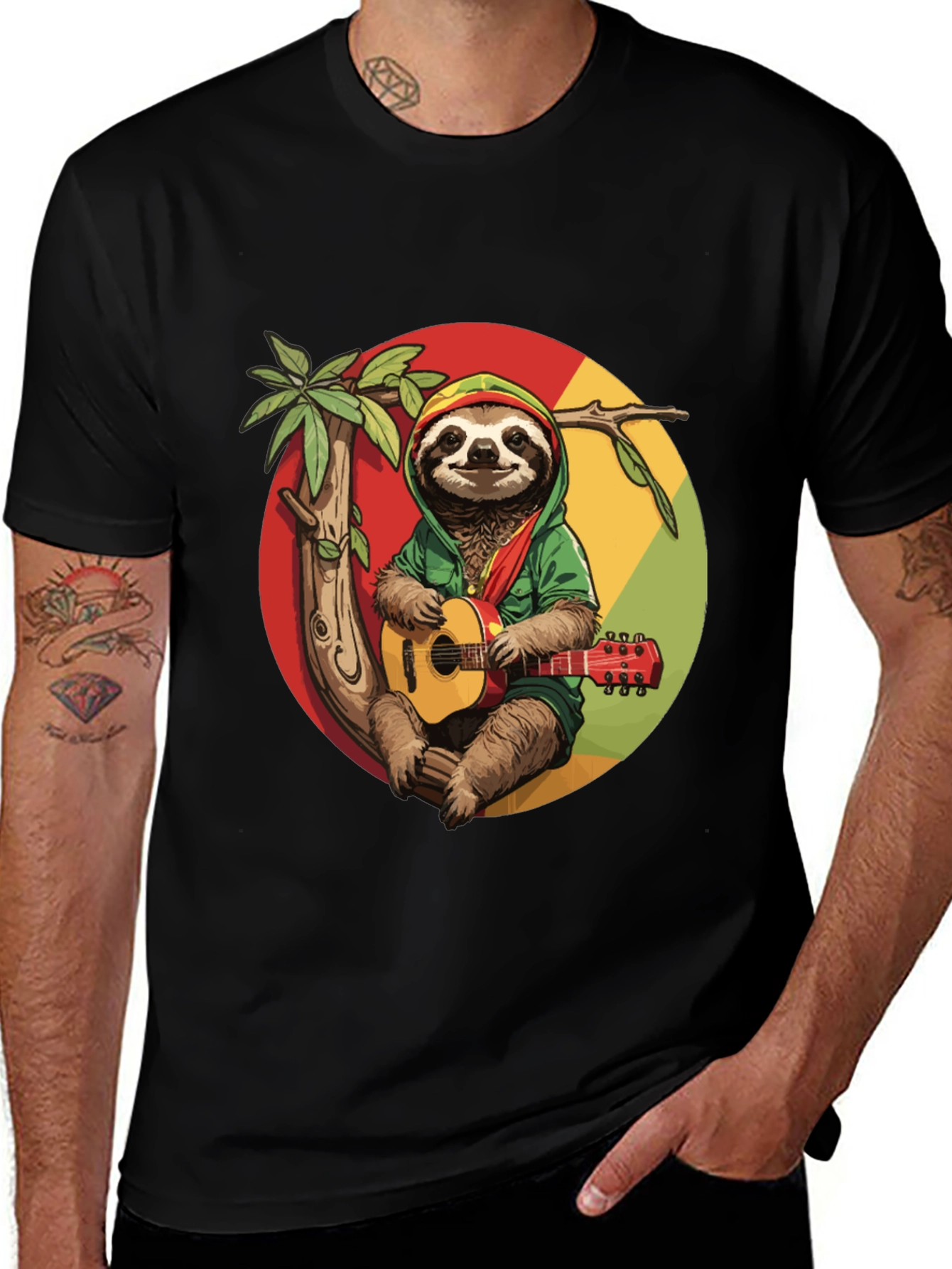 Variant 16 of Reggae Sloth T-Shirt - Cool Graphic Tee