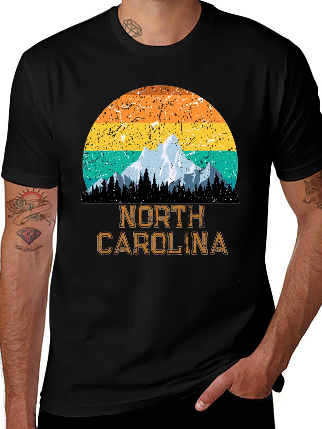 Variant 2 of North Carolina Mountain Graphic T-Shirt