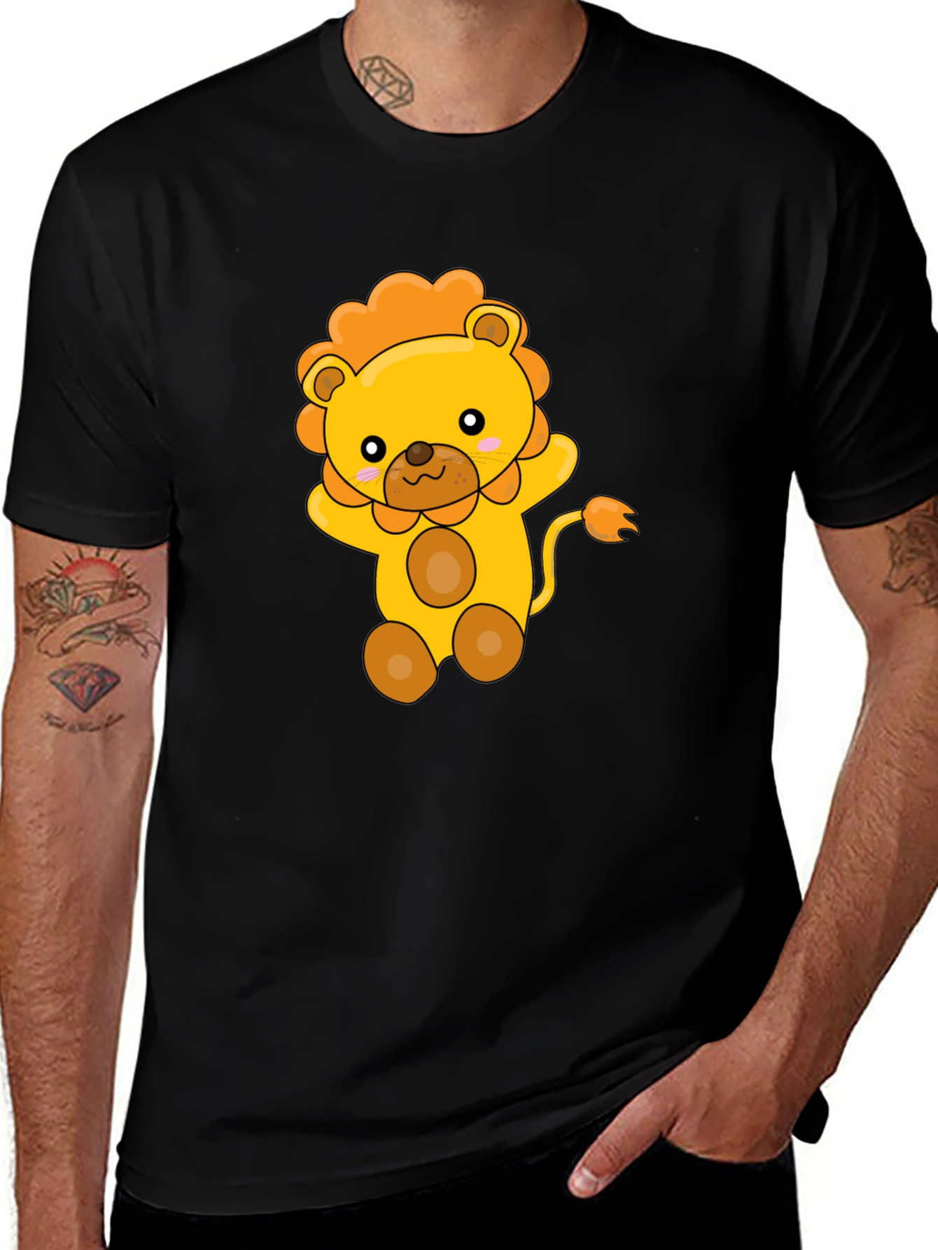 Variant 19 of Cute Lion Graphic Print T-Shirt