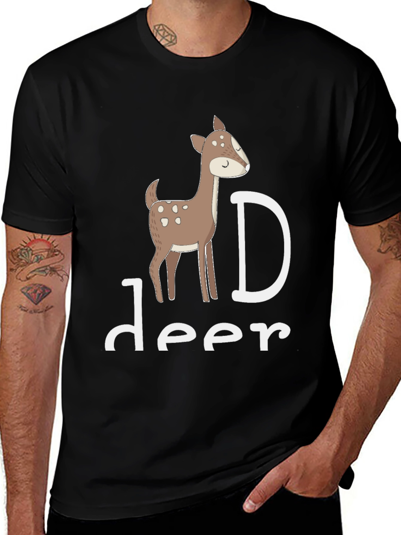 Deer Graphic Tee - Fun Animal Design